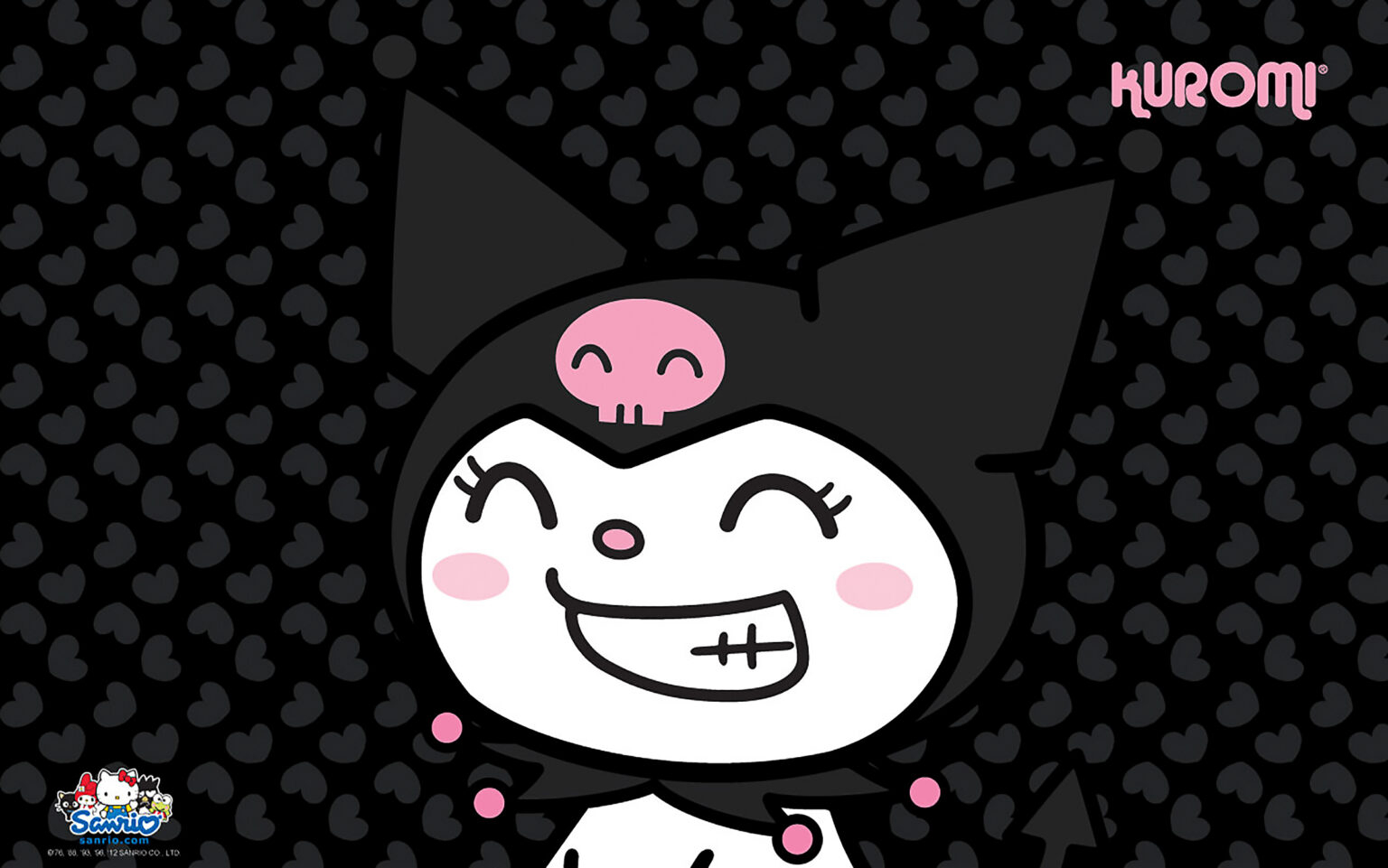 1540x970 Sanrio Kuromi Big Grin Retro Wallpaper, Desktop