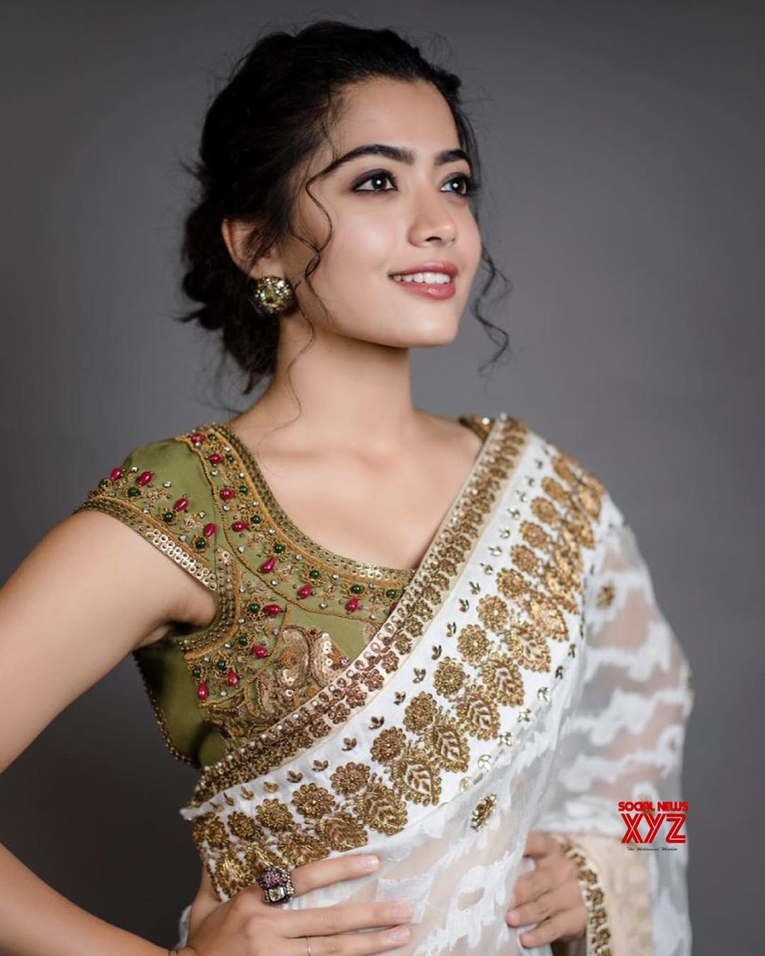 1080x1350 Actress Rashmika Mandanna Cute New Stills In A Saree News XYZ, Phone