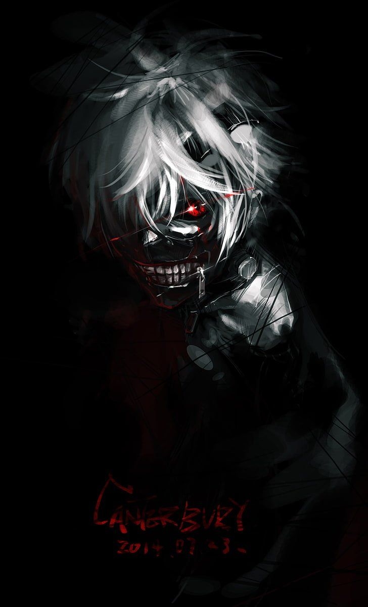 730x1210 Black Anime Wallpaper Kaneki, Phone