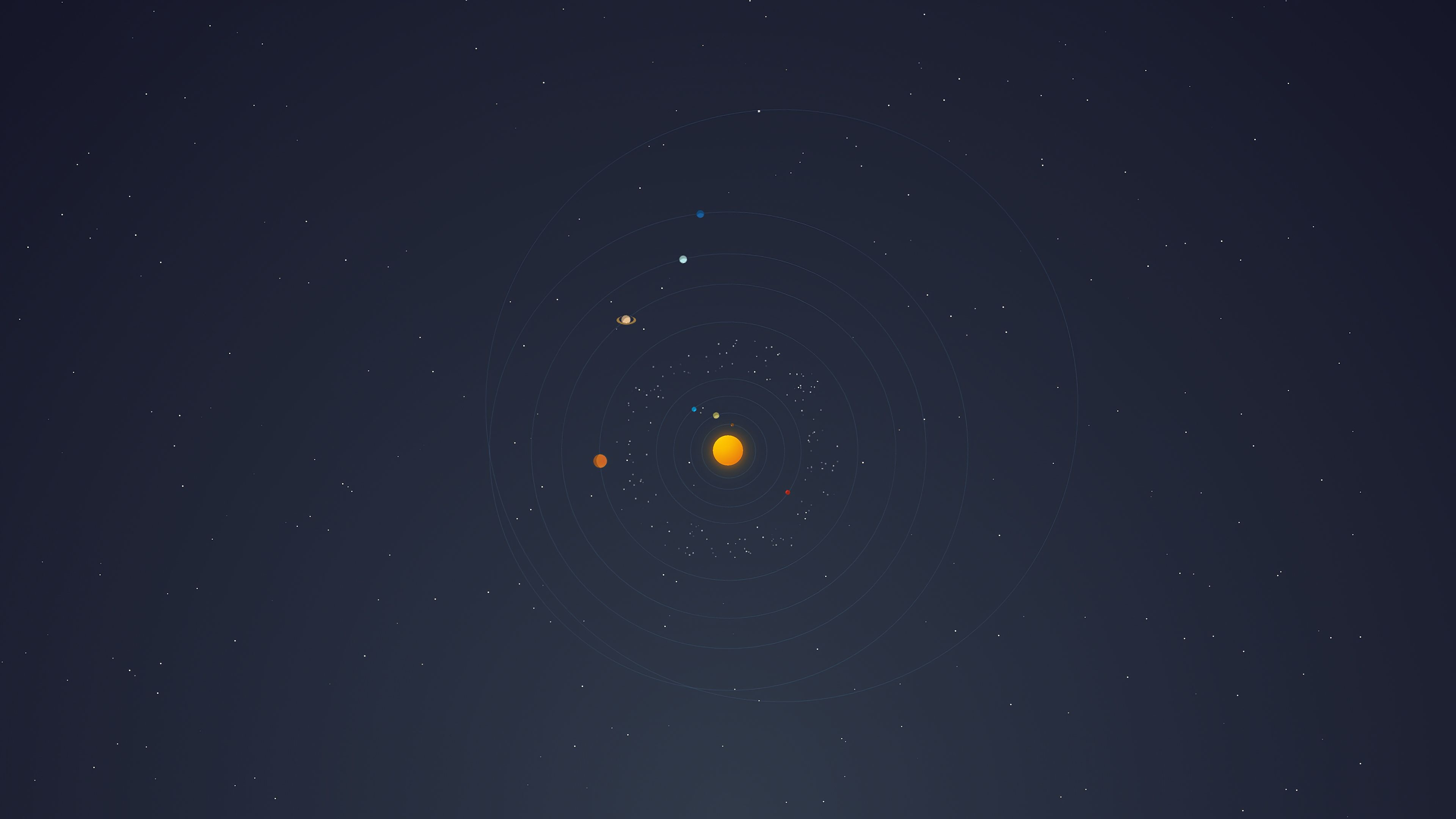 3840x2160 Solar System Minimal 4k, HD Digital Universe, 4k Wallpaper, Image, Background, Photo and Picture, Desktop