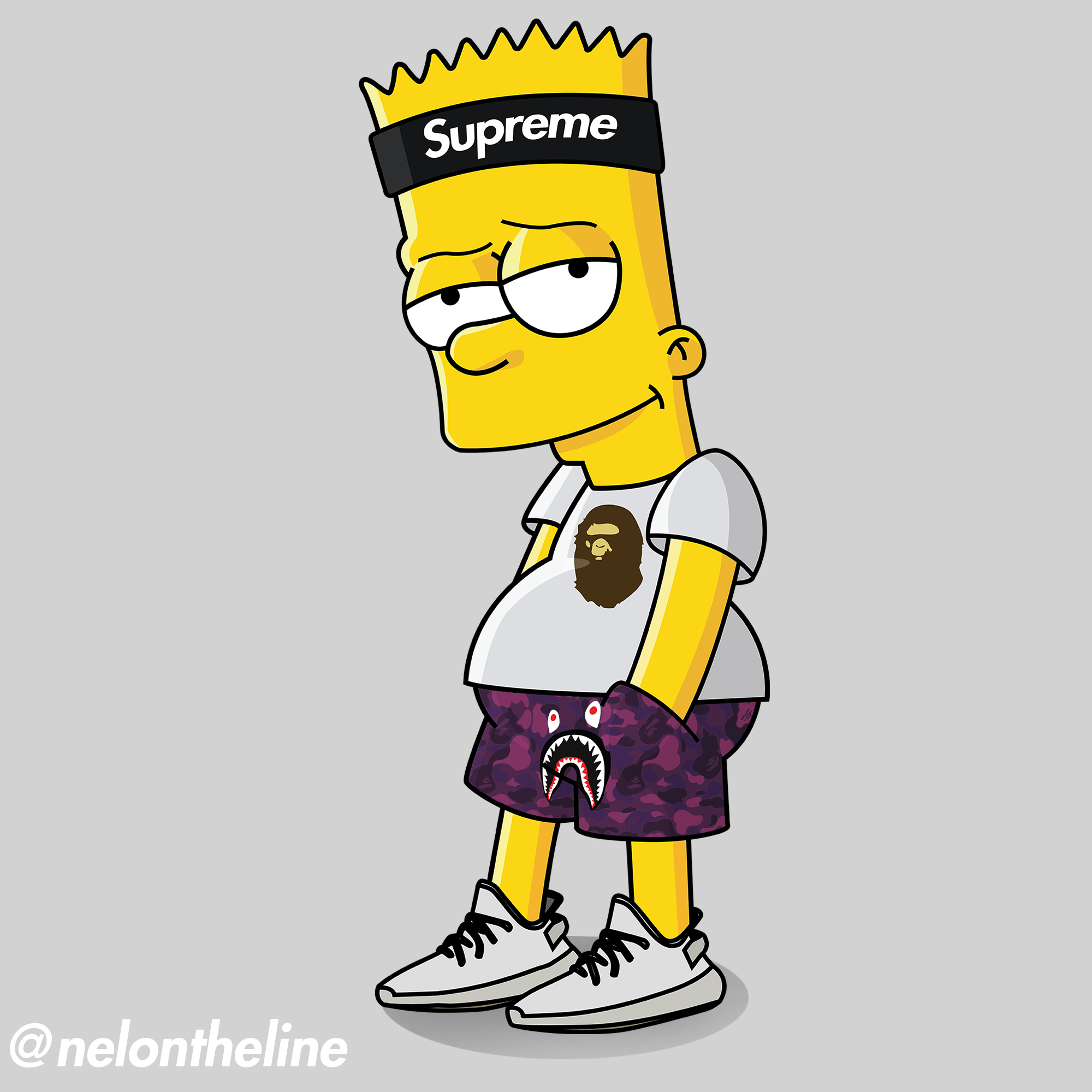 2000x2000 Bart Simpson Wearing Brands Wallpaper, Phone