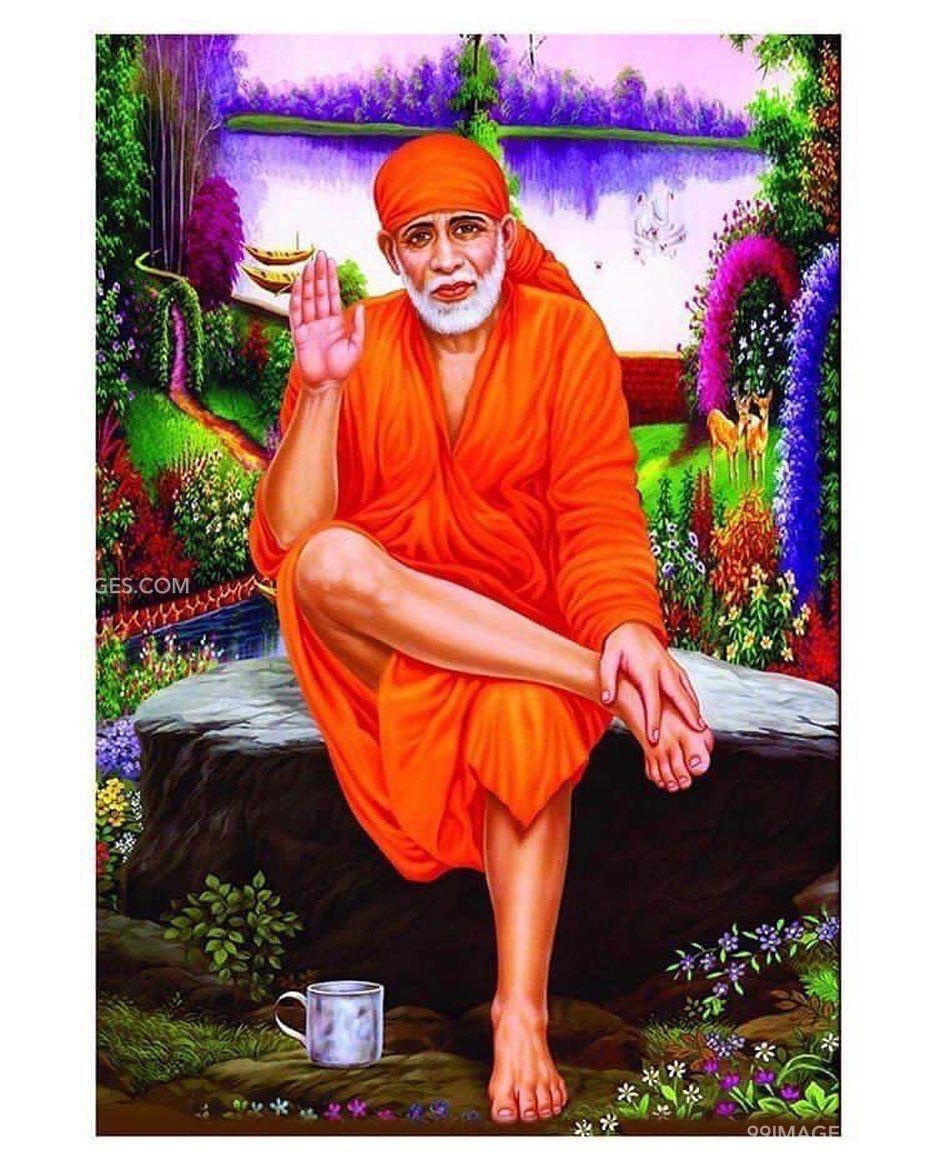 940x1170 Sai Baba Painting PNG () (2019), Phone