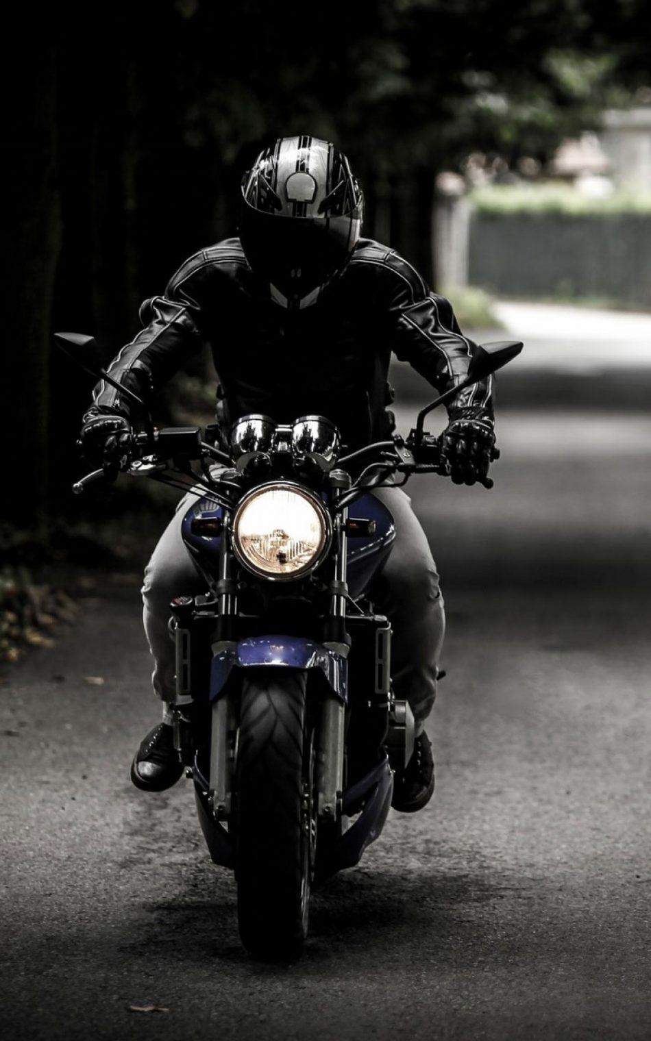 950x1520 Street Dark Bike Rider Free 4K Ultra HD Mobile Wallpaper, Phone