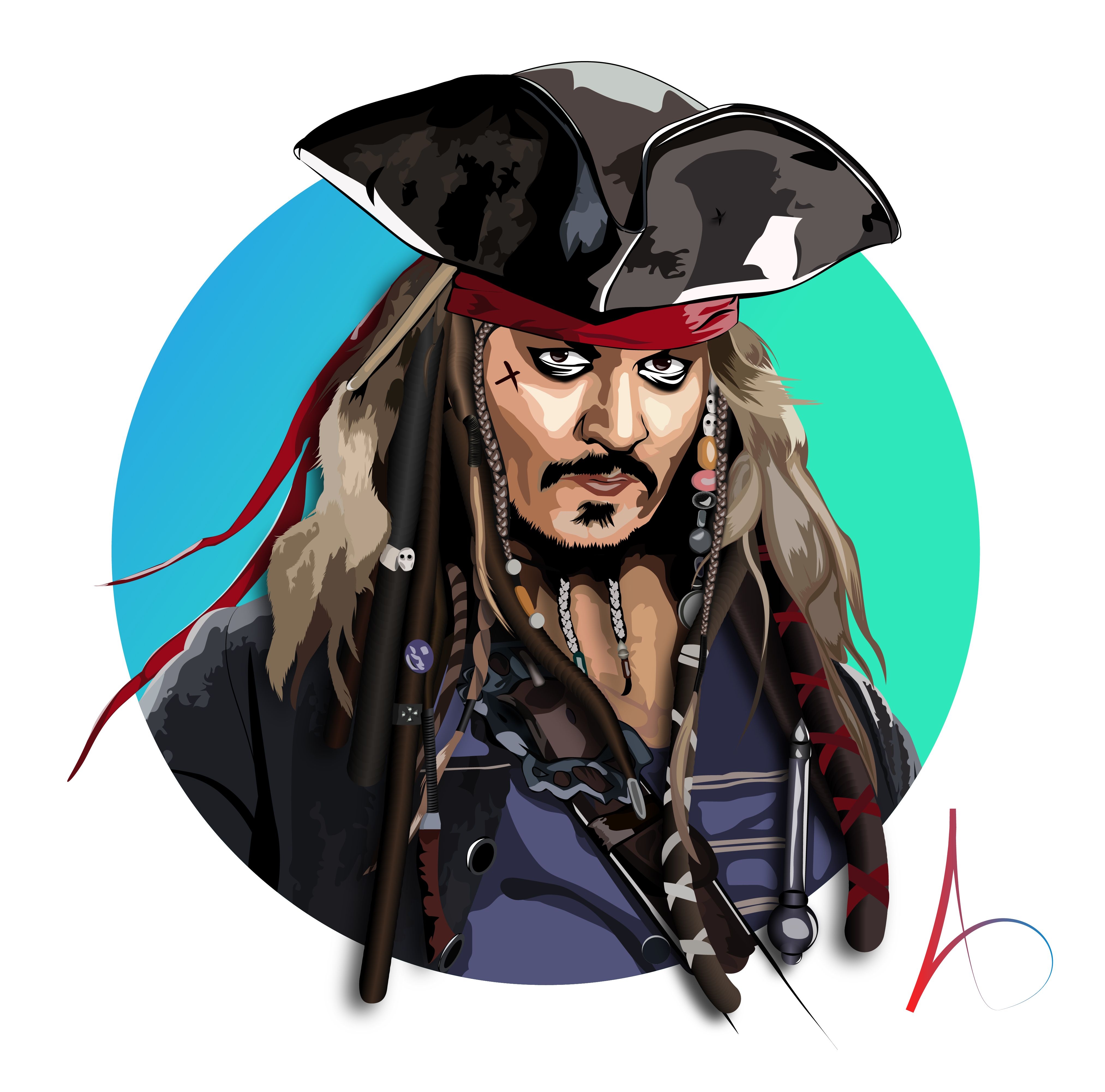 4060x4010 Jack Sparrow Art Illustration. Jack Sparrow Wallpaper, Sparrow Art, Jack Sparrow, Desktop