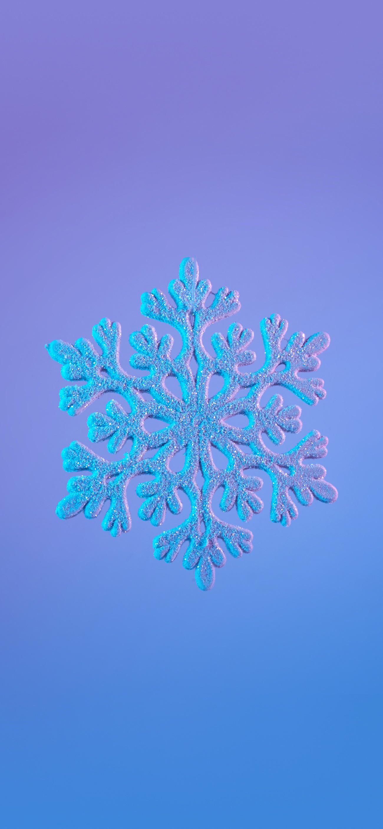 1300x2820 3D Snowflake ❄️, Phone