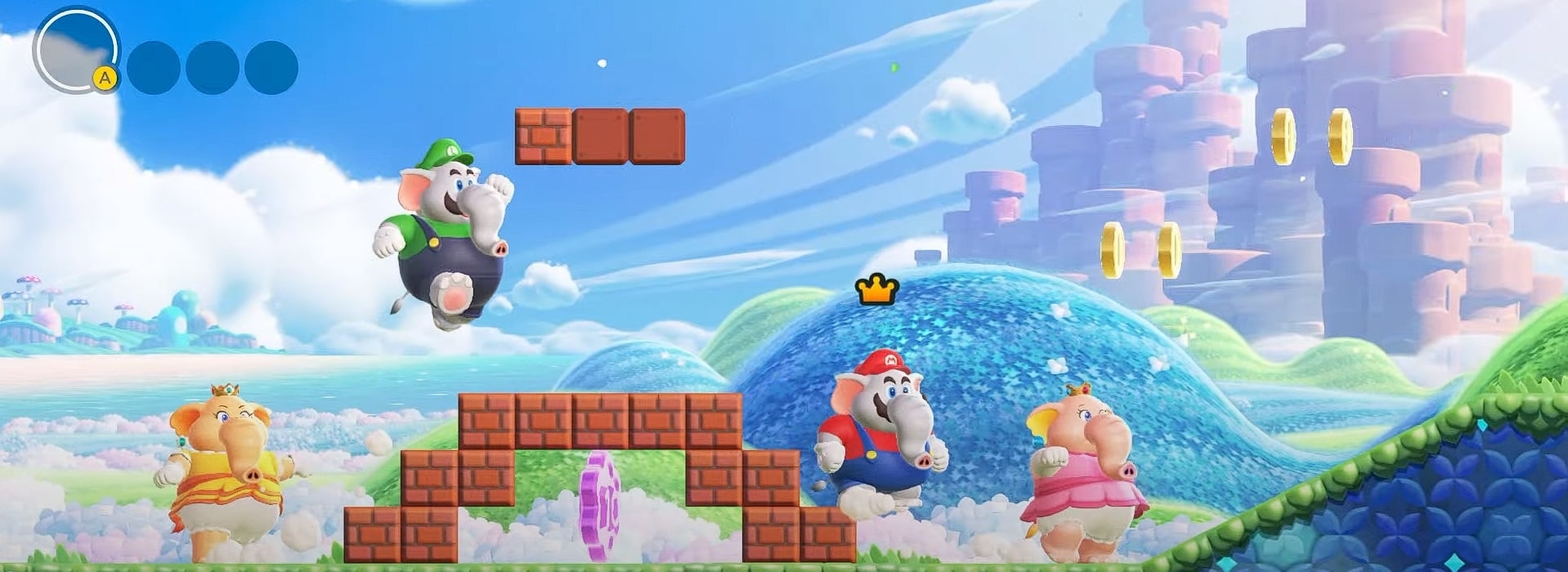 1920x700 All Playable Characters in Super Mario Bros. Wonder, Dual Screen