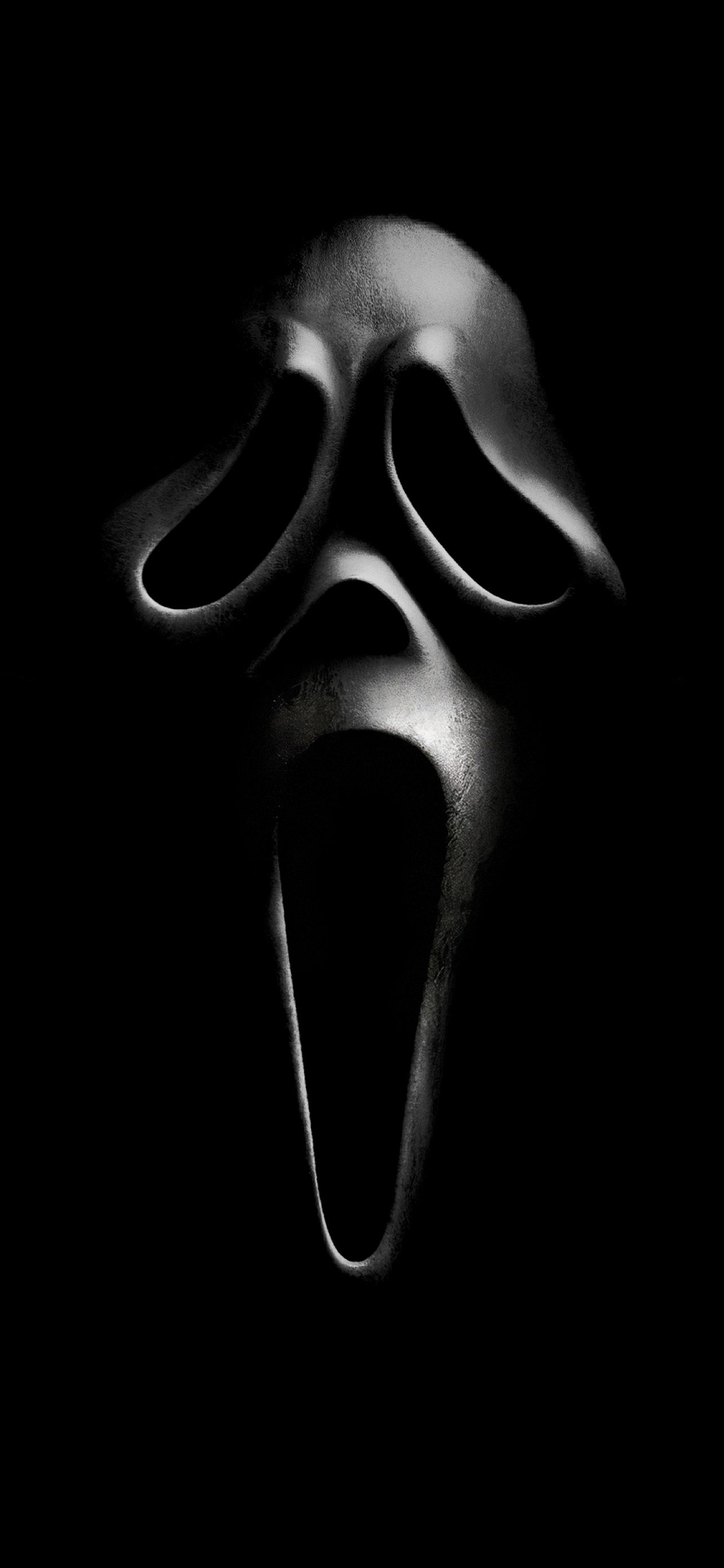 1290x2780 Scream Wallpaper 4K, Ghostface, 2022 Movies, Horror Movies, Thriller, Black Dark, Phone