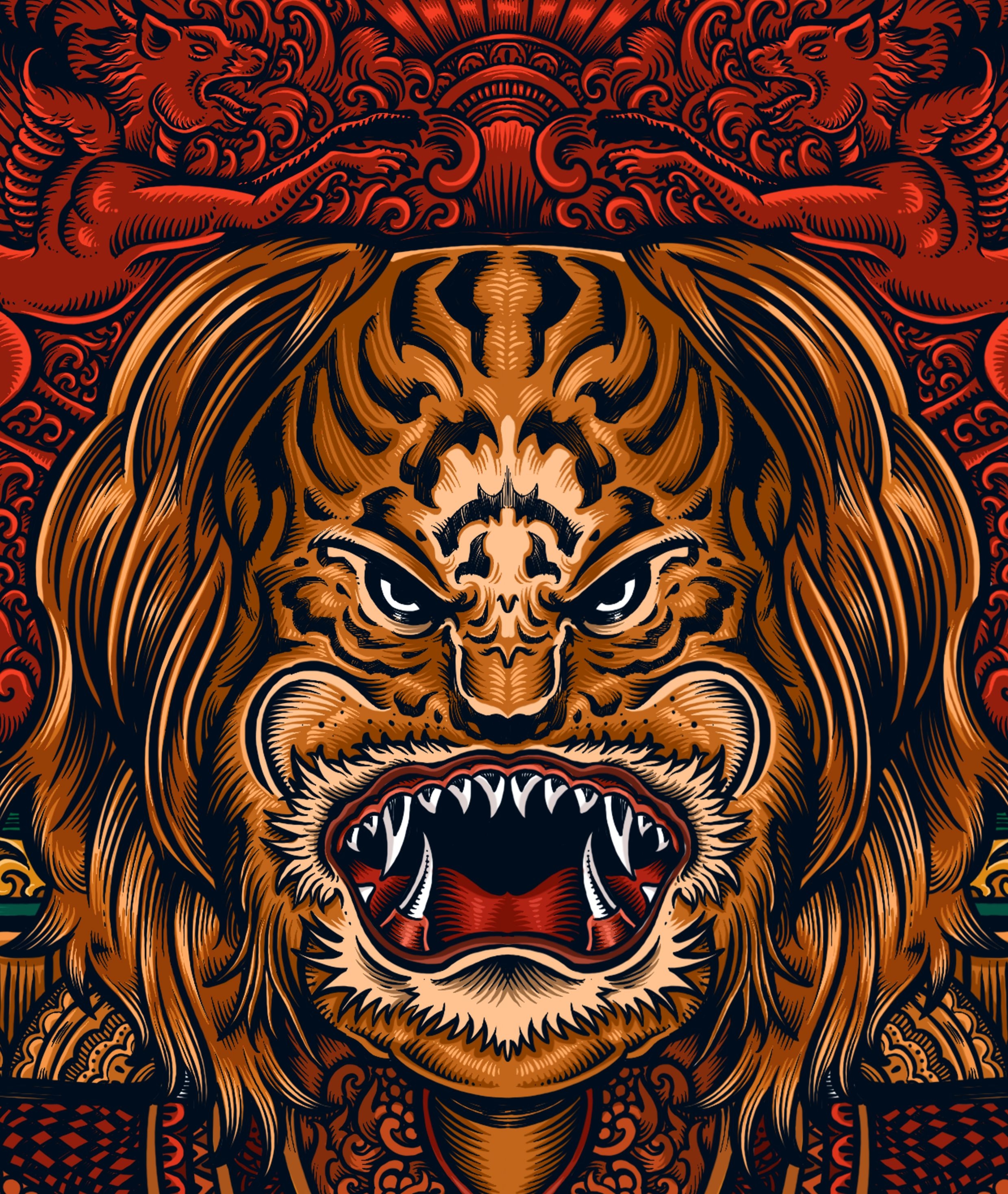 2480x2940 Reog Ponorogo. Art design, Poster background design, Illustration character design, Phone