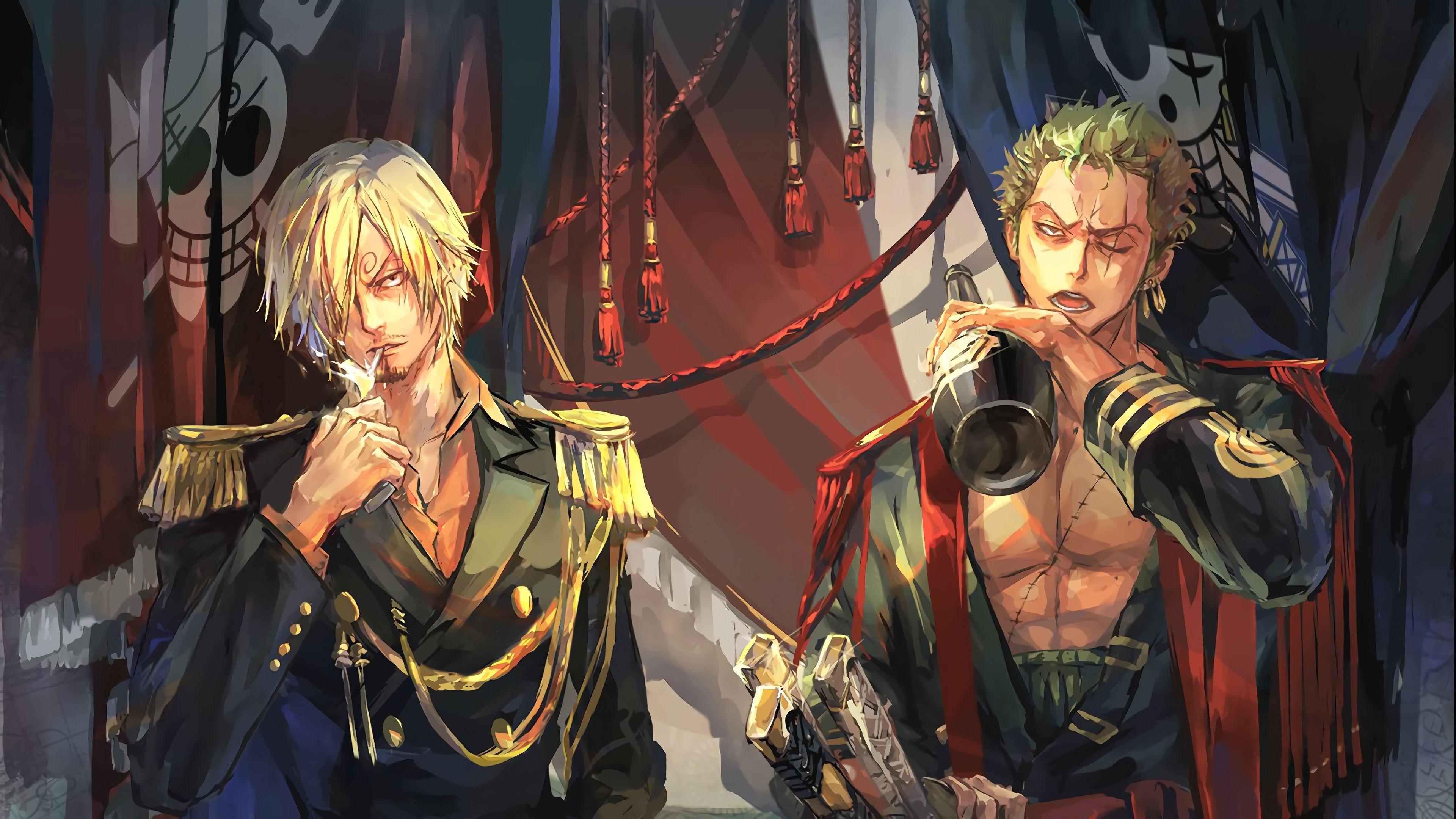 3840x2160 Roronoa Zoro Vinsmoke Sanji 4k Ultra HD Wallpaper. Background Image, Desktop