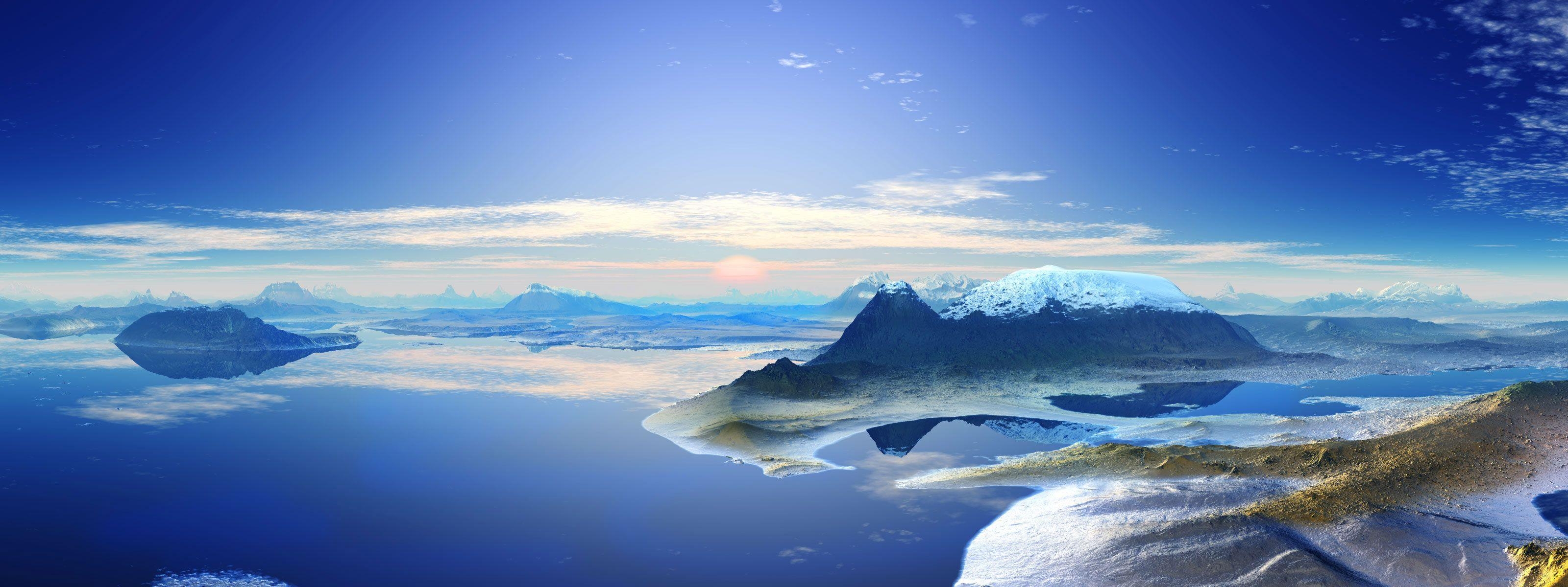 3200x1200 Antarctica Mountain Background. Dual Monitor Wallpaper Wallpaper, Dual Screen