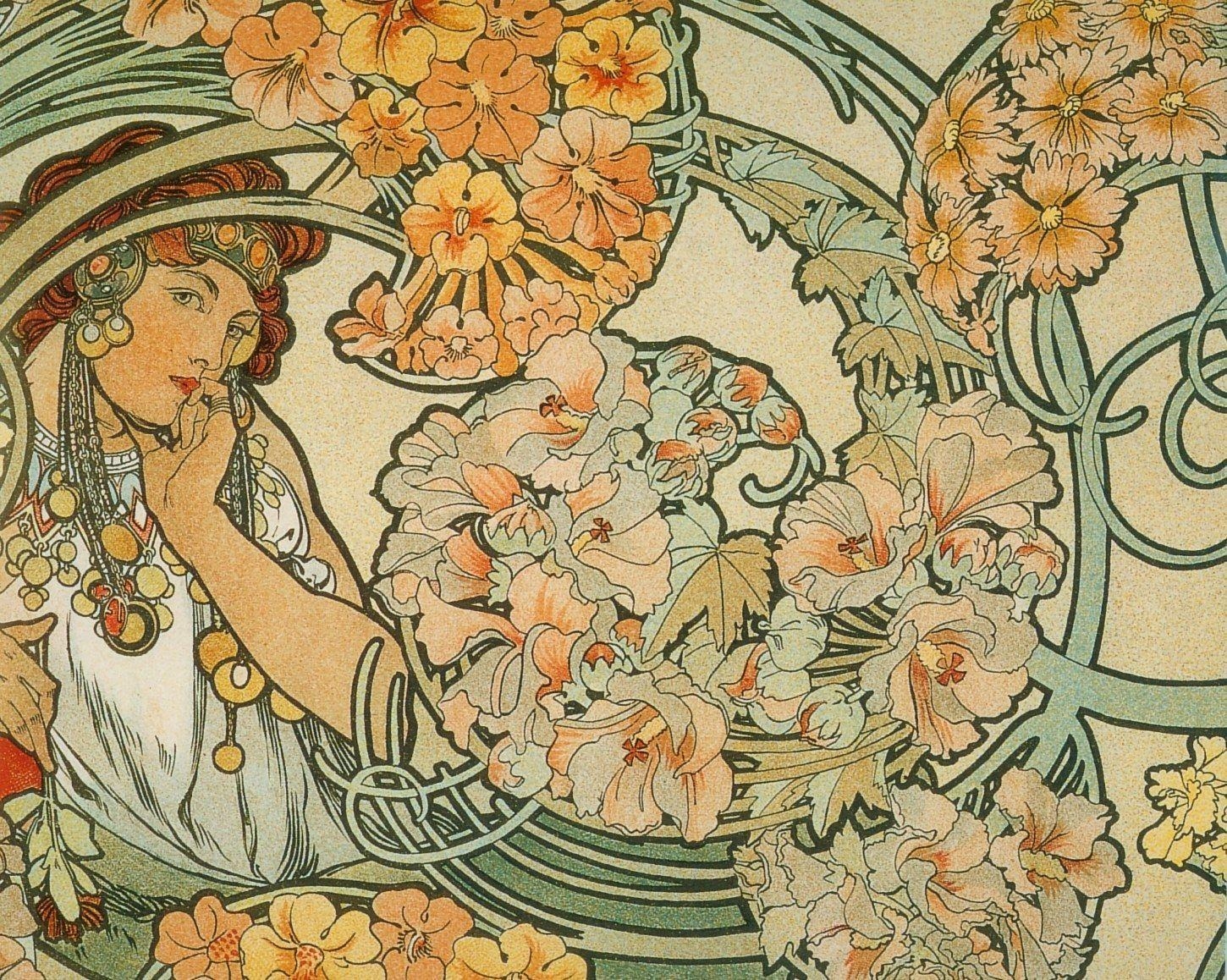 1450x1160 mucha wallpaper, Desktop