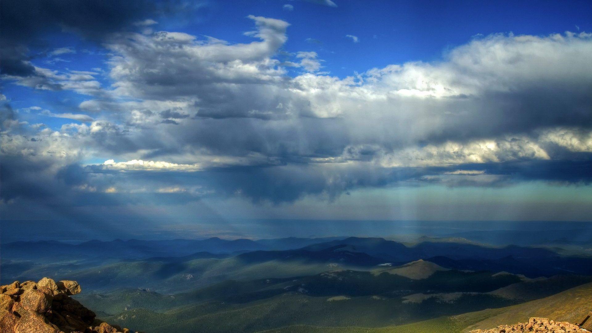 1920x1080 Cloud Tag wallpaper: Sea Mountain Clouds Coast Beautiful, Desktop