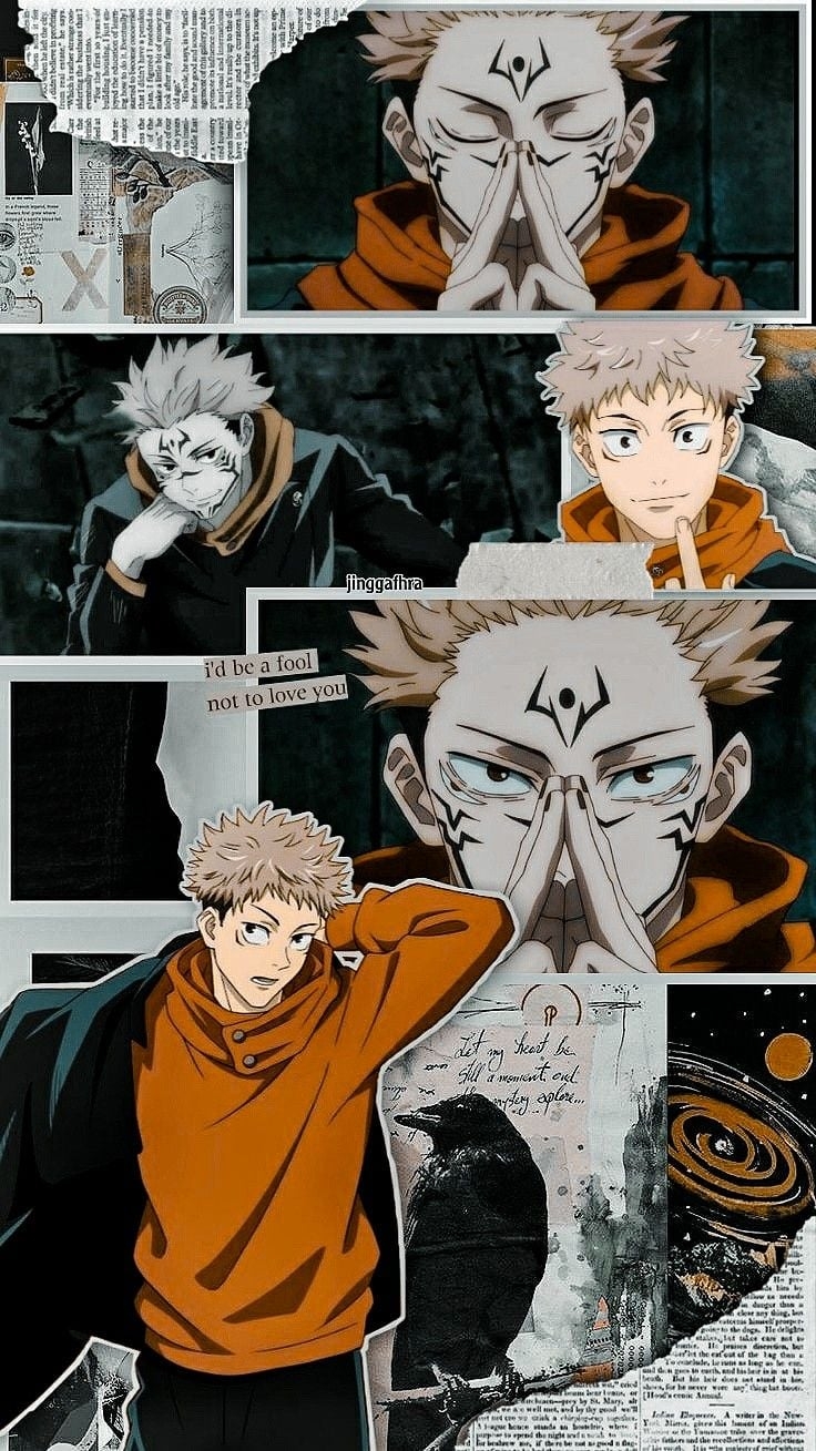 740x1310 Jujutsu kaisen lockscreen itadori yuuji x sukuna. Ilustrasi karakter, Lukisan keluarga, Lukisan jepang, Phone