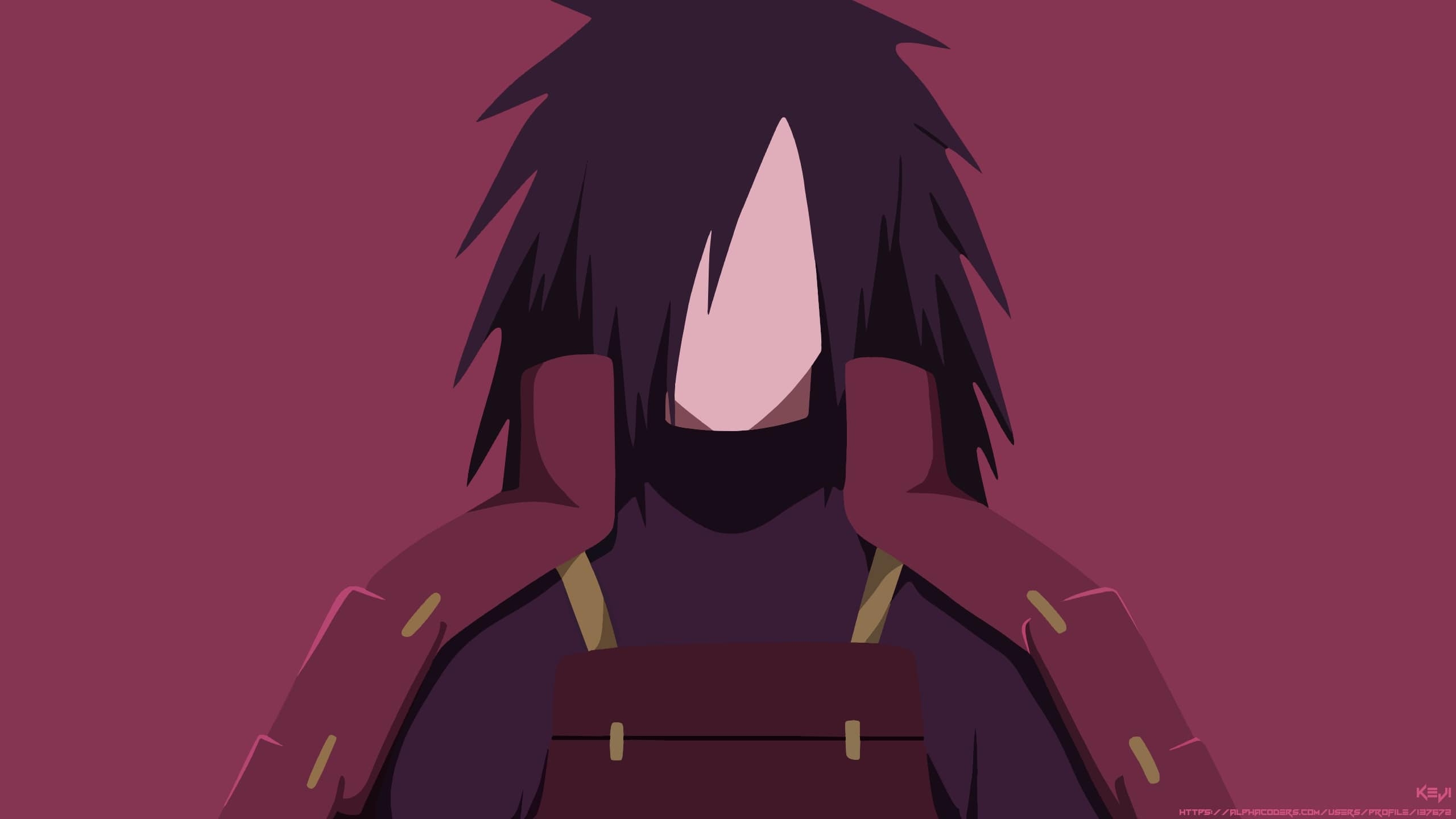 2560x1440 Wallpaper of Anime, Madara Uchiha, Minimalist, Naruto background, Desktop