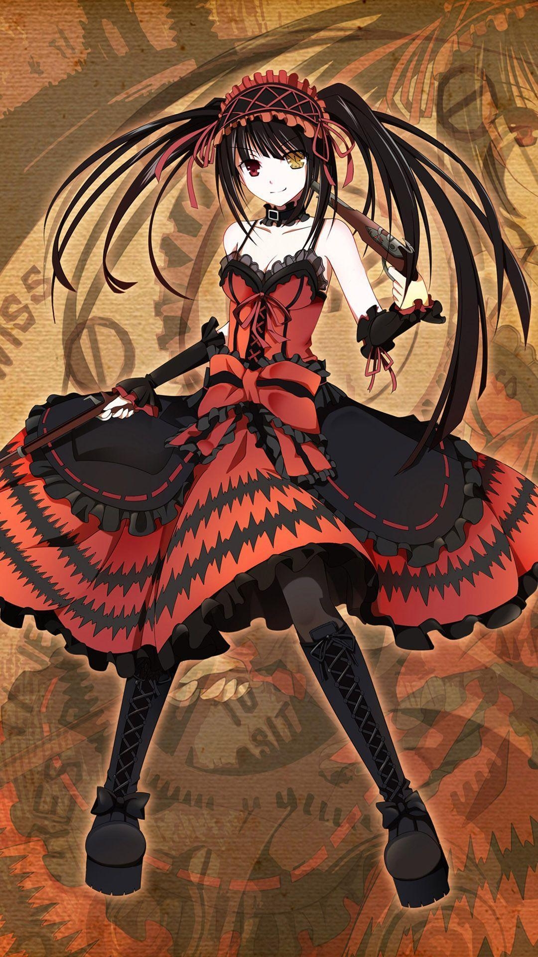 1080x1920 Kurumi Tokisaki A Live Anime mobile wallpaper download, Phone