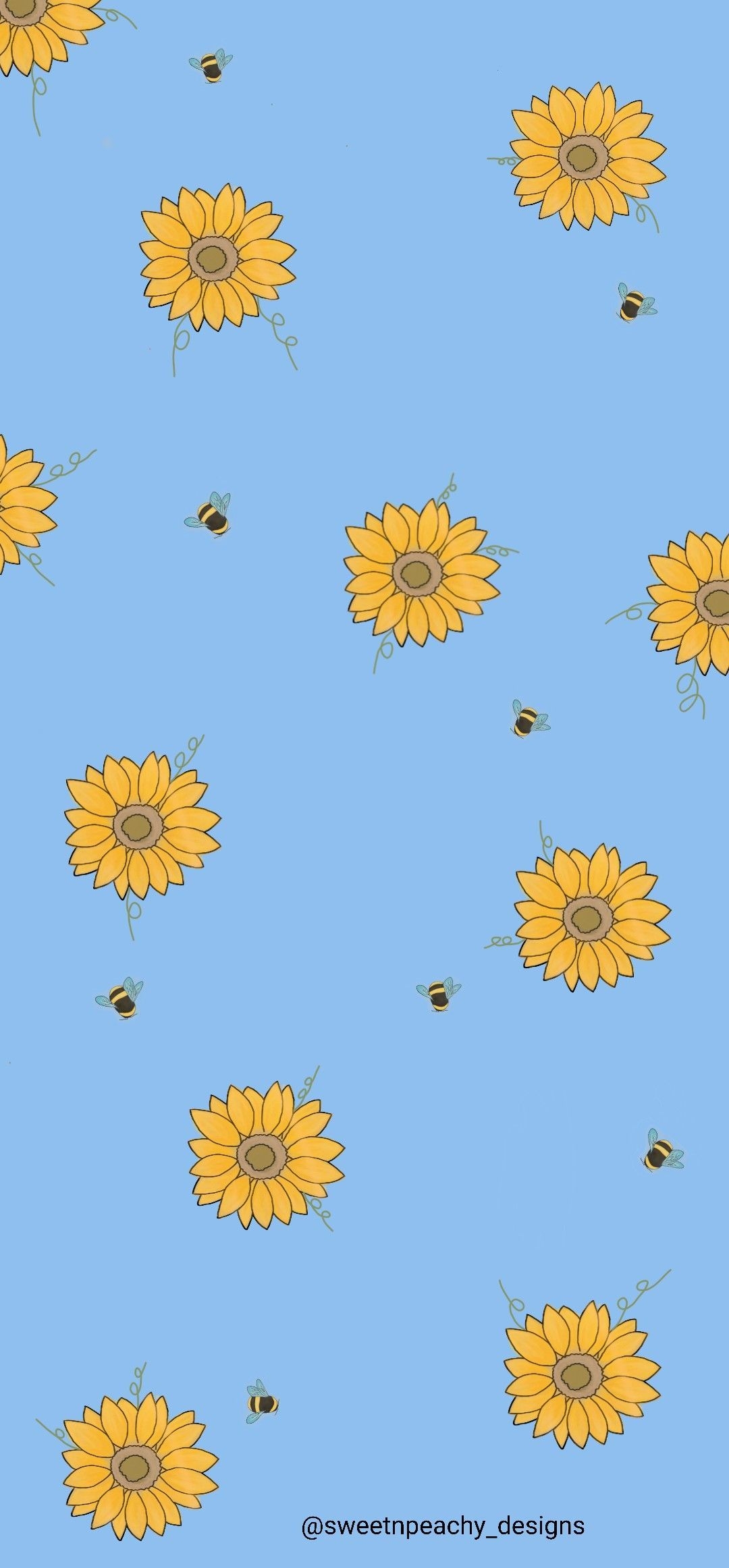 1080x2330 Sunflower and bees phone wallpaper. Phone wallpaper, Nature wallpaper, Sunflower, Phone