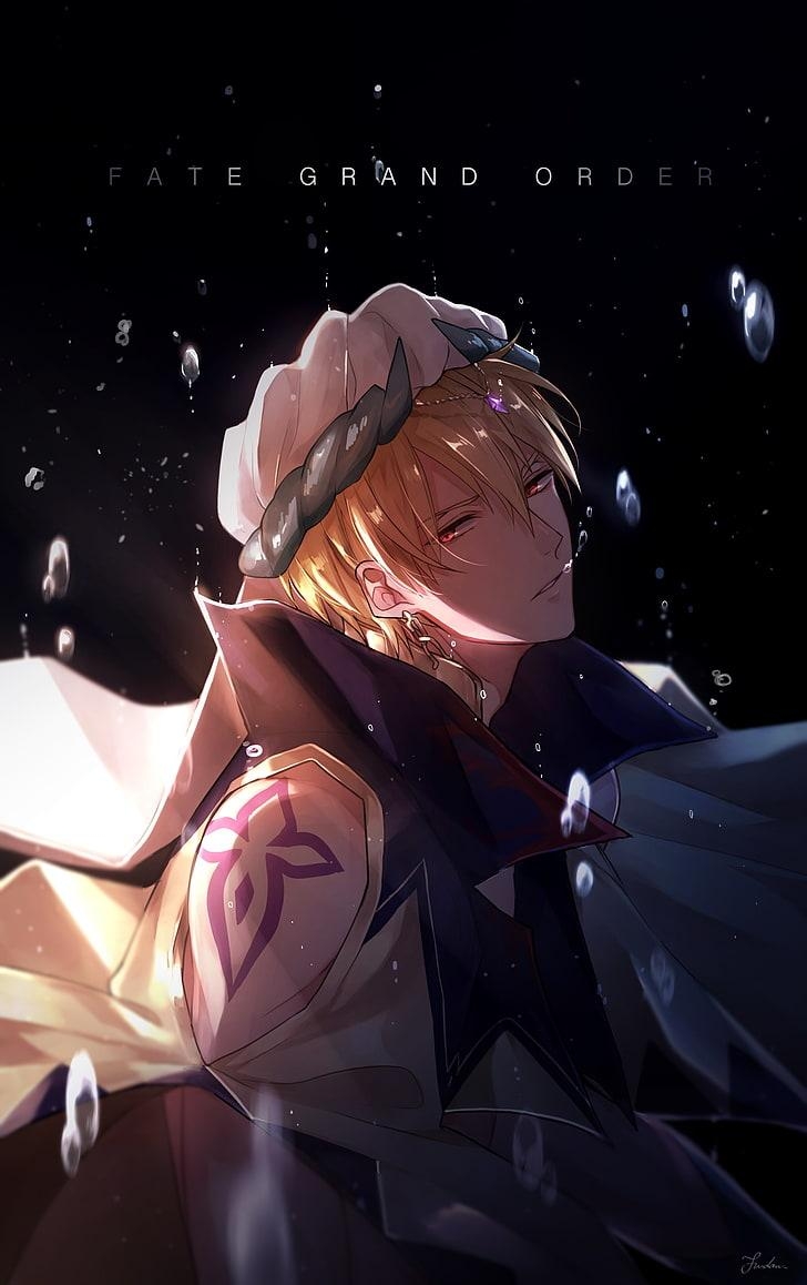 730x1160 HD wallpaper: gilgamesh, fate grand order, blonde, anime boy, one, Phone