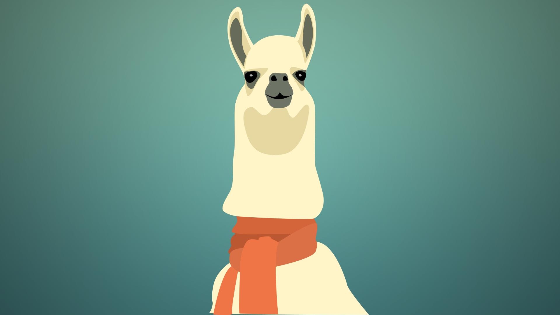 1920x1080 A llama wearing a scarf [], Desktop