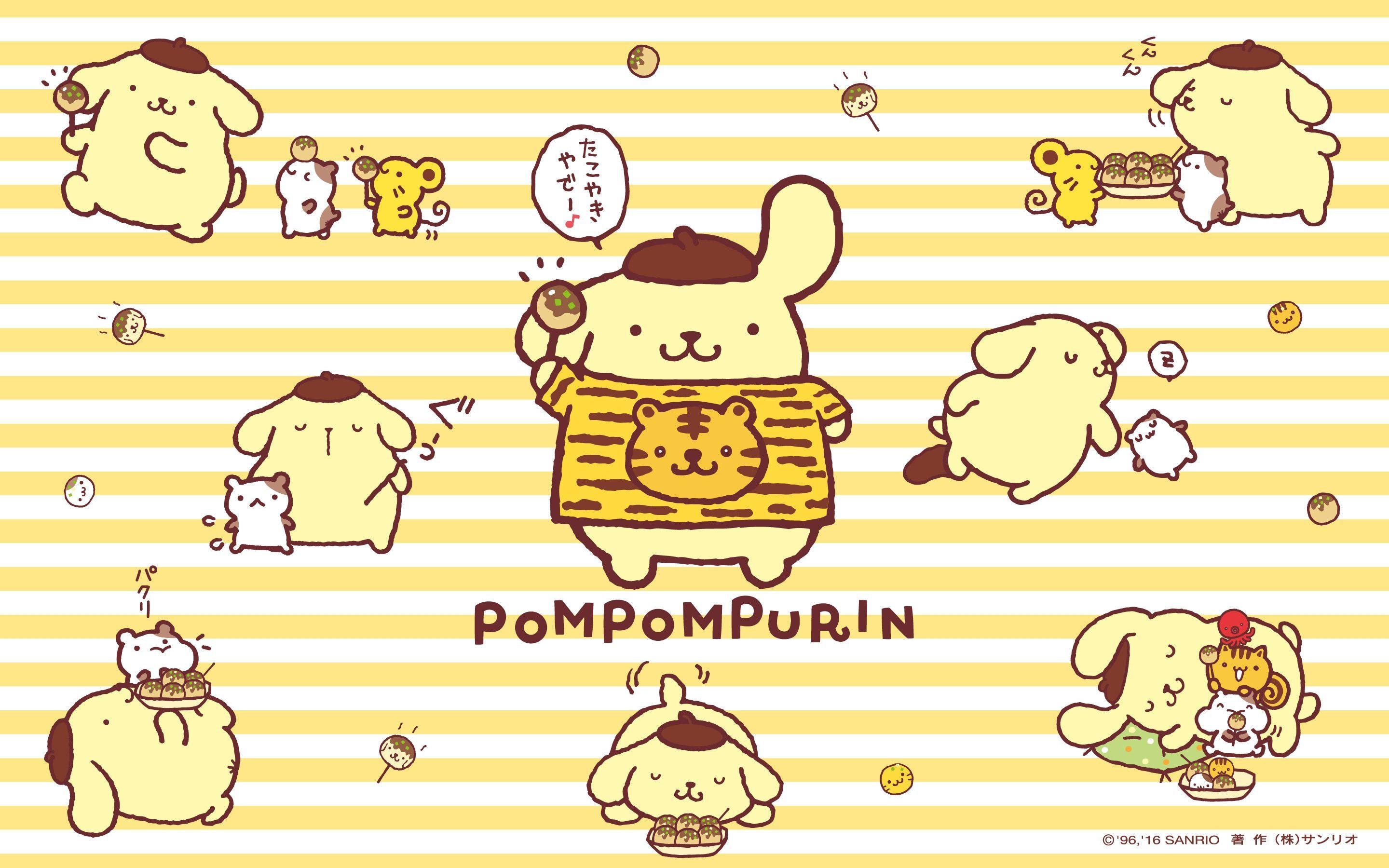 2880x1800 Sanrio Pom Pom Purin and Macaron Wallpaper, Desktop