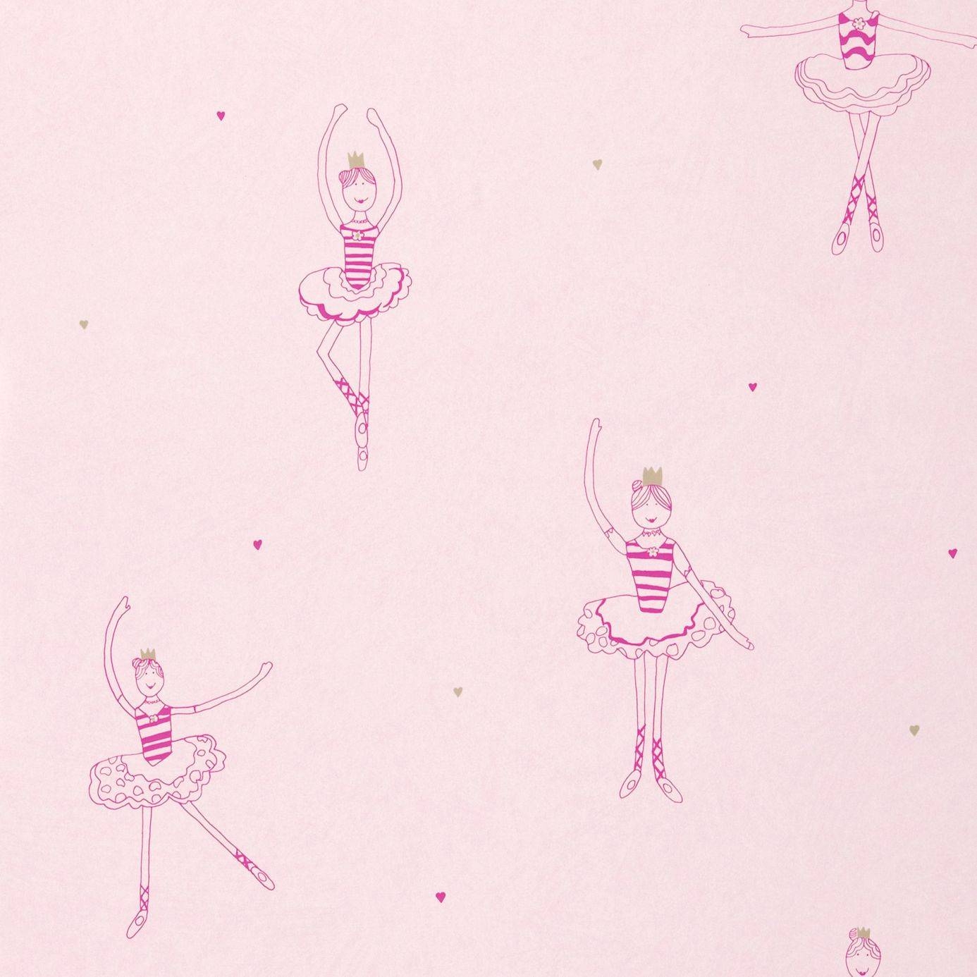 1390x1390 Polly Pirouette Wallpaper Gold Soft Pink 70528, Phone