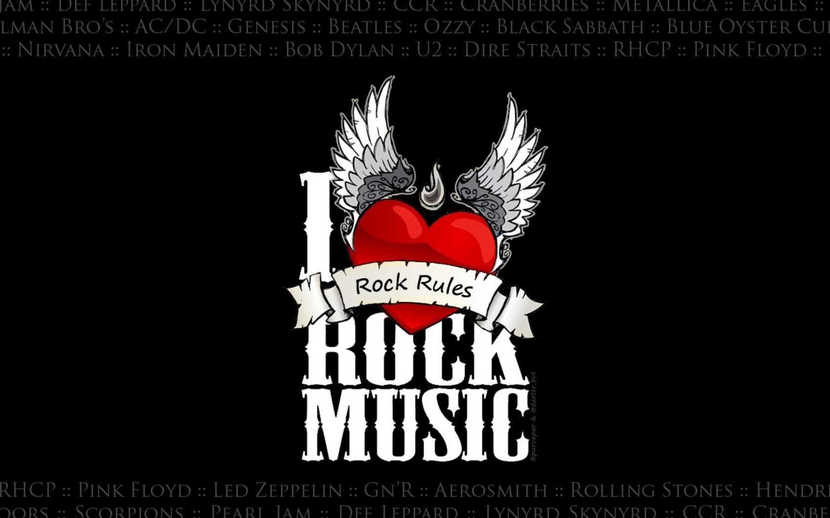 1680x1050 Free download I Love Rock Music Full HD Wallpaper for Desktop, Desktop