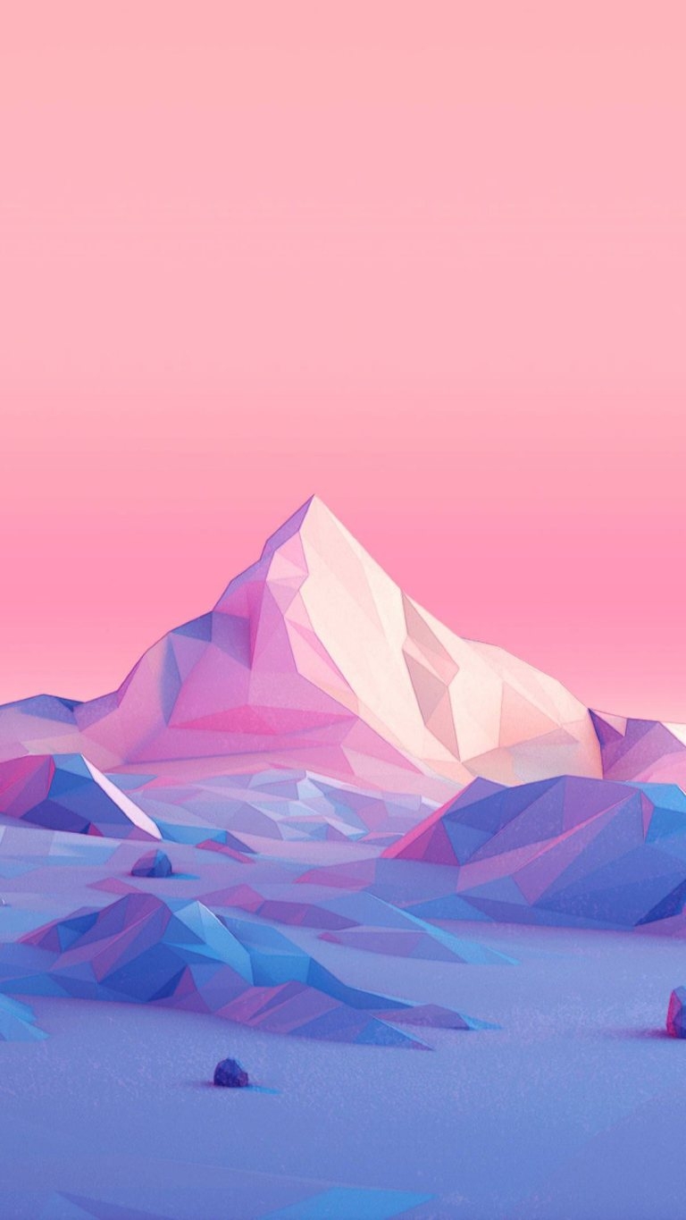 770x1370 Minimalist Mountain Art Ultra HD 4k Android Wallpaper, Phone