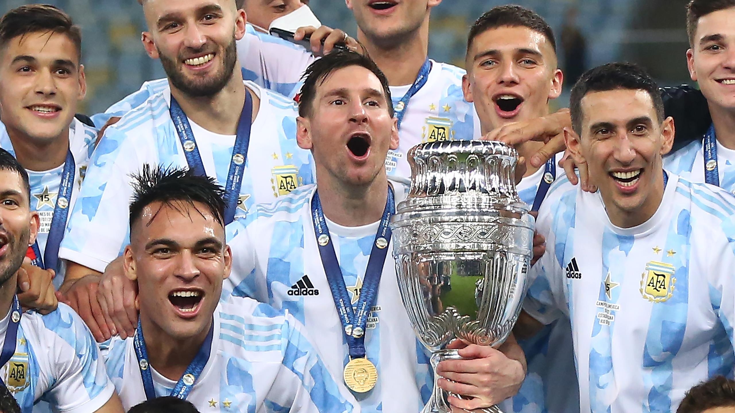 2560x1440 Argentina 1 0 Brazil: Lionel Messi Wins Major International Trophy As Angel Di Maria Fires Nation To Copa America Glory, Desktop