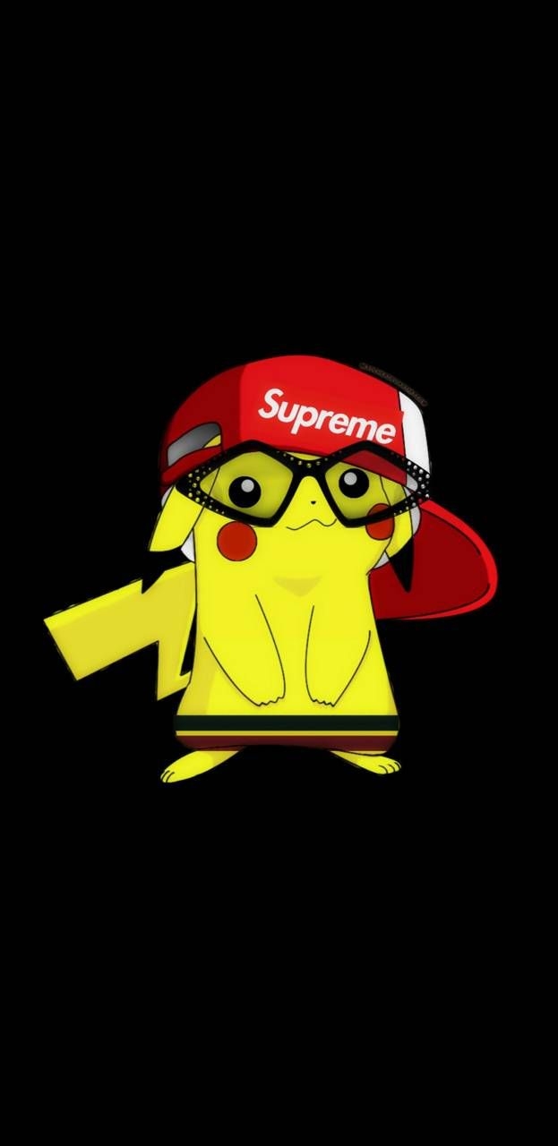 630x1280 Pikachu Supreme wallpaper, Phone