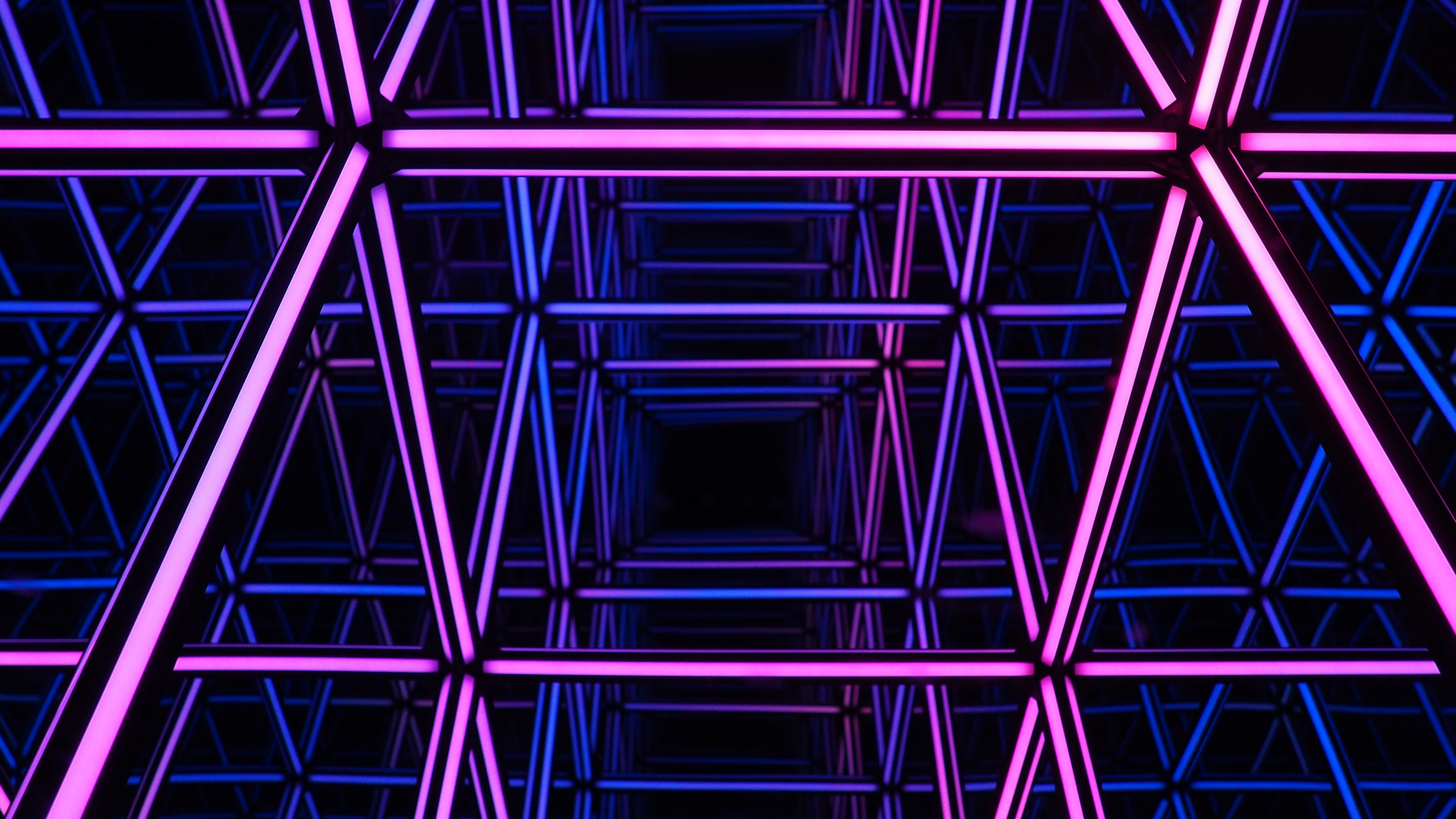 3840x2160 Light show Wallpaper 4K, Purple light, Geometrical, Desktop