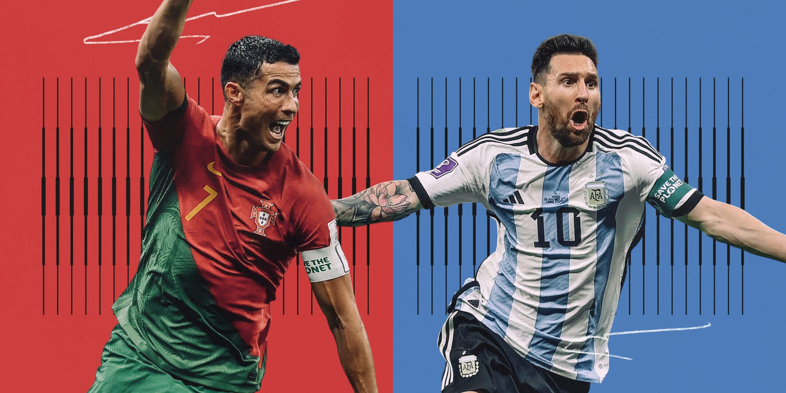 2560x1280 MessivsRonaldo.app, Dual Screen