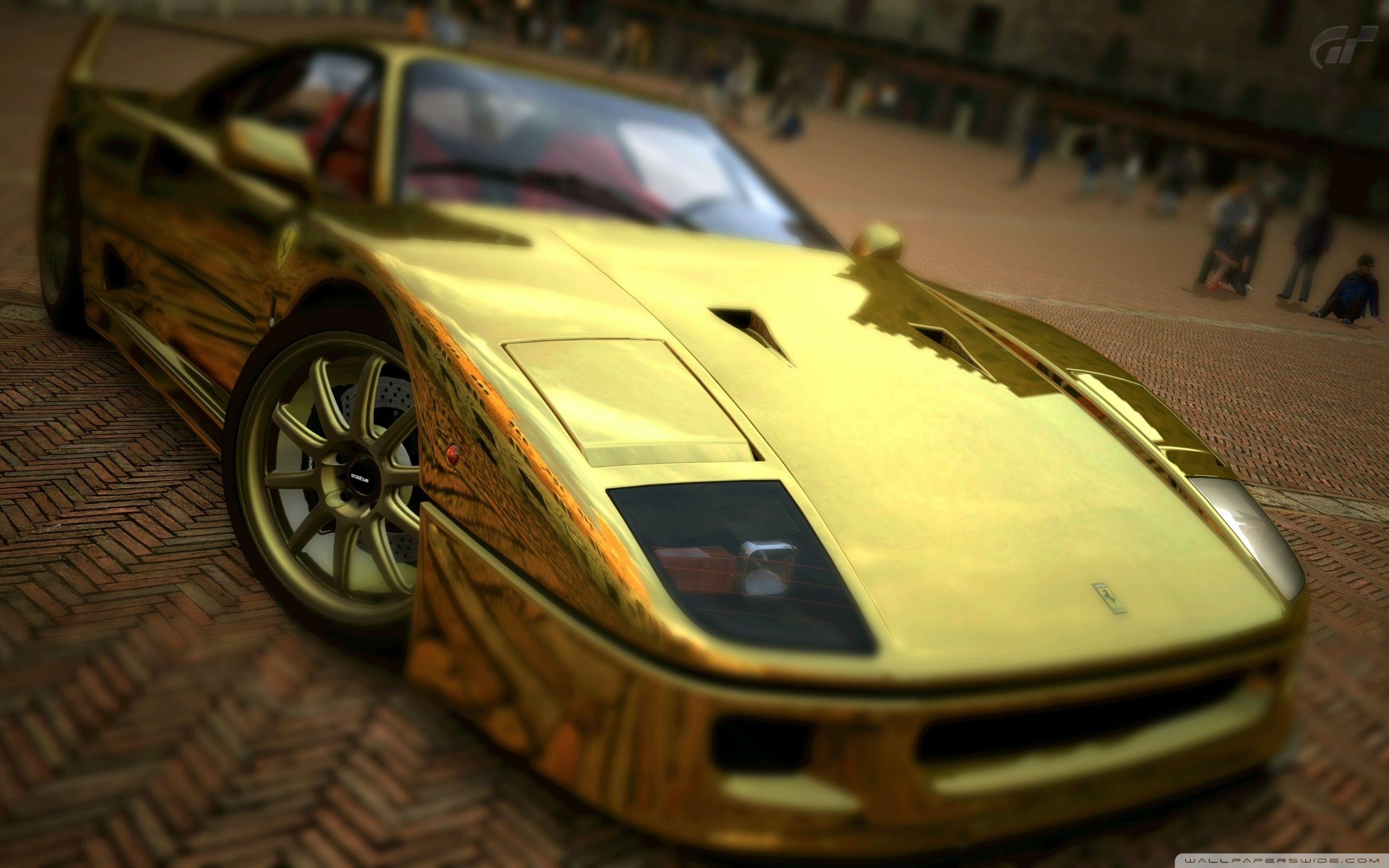 2560x1600 Ferrari F40 Gold HD desktop wallpaper, Widescreen, High, Desktop