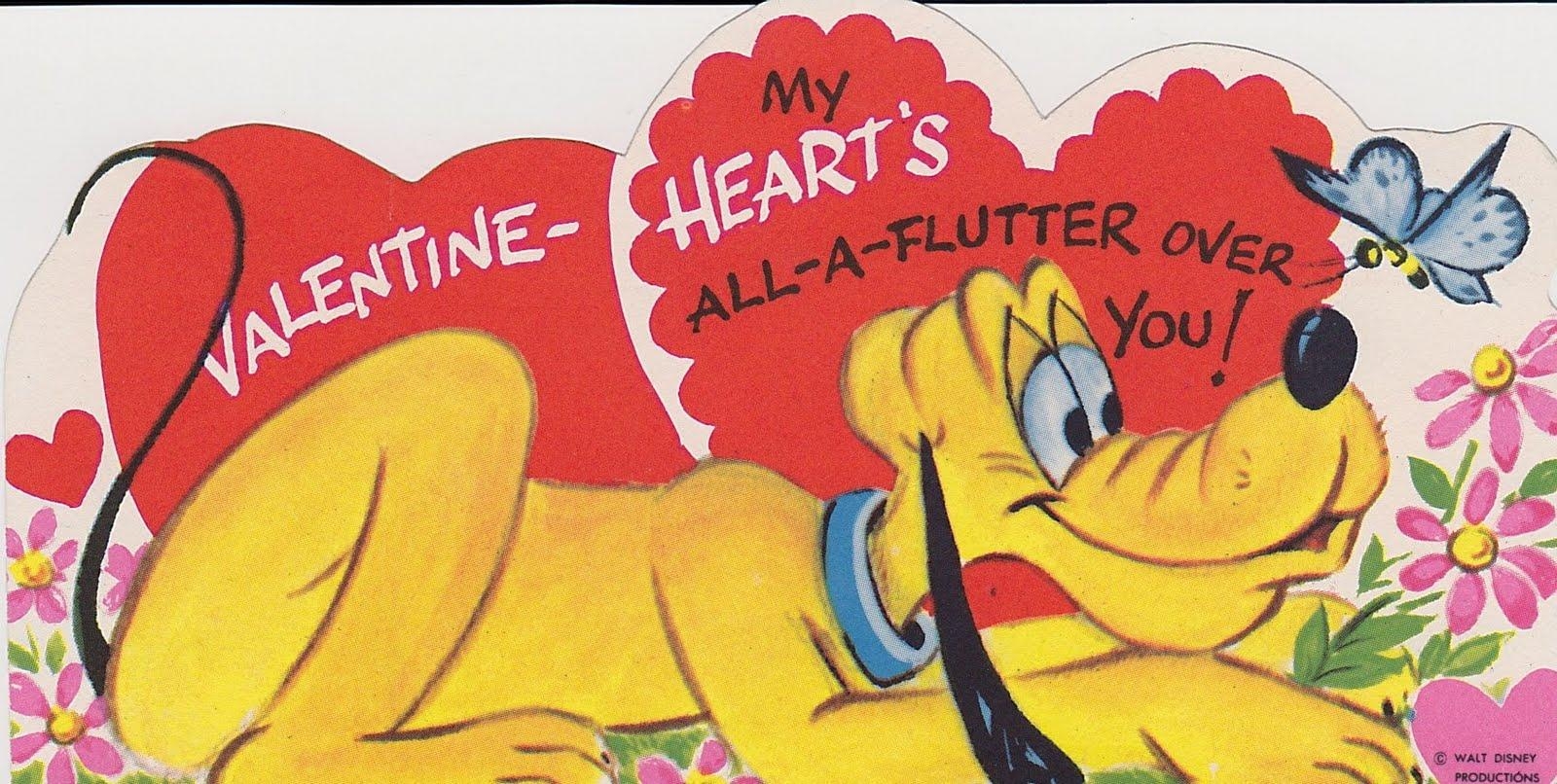 1600x810 Vintage Disney Valentine's Day Cards, Desktop