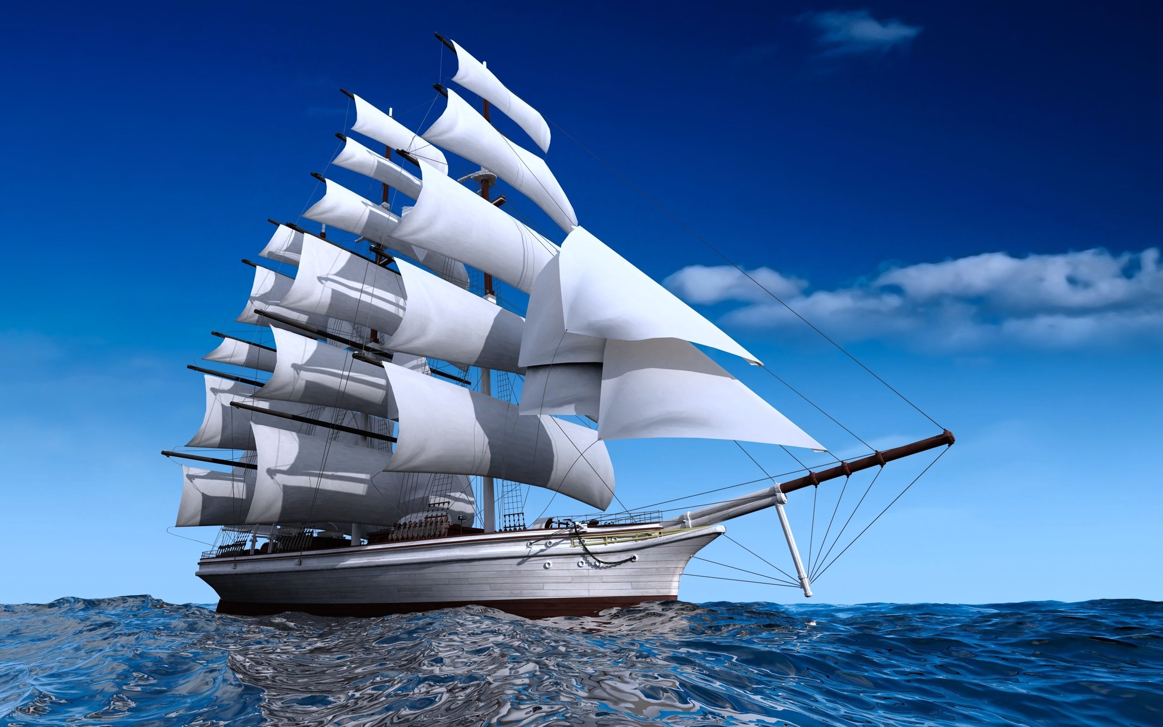 3840x2400 Sailing Ship 4k Ultra HD Wallpaper. Background Imagex2400, Desktop