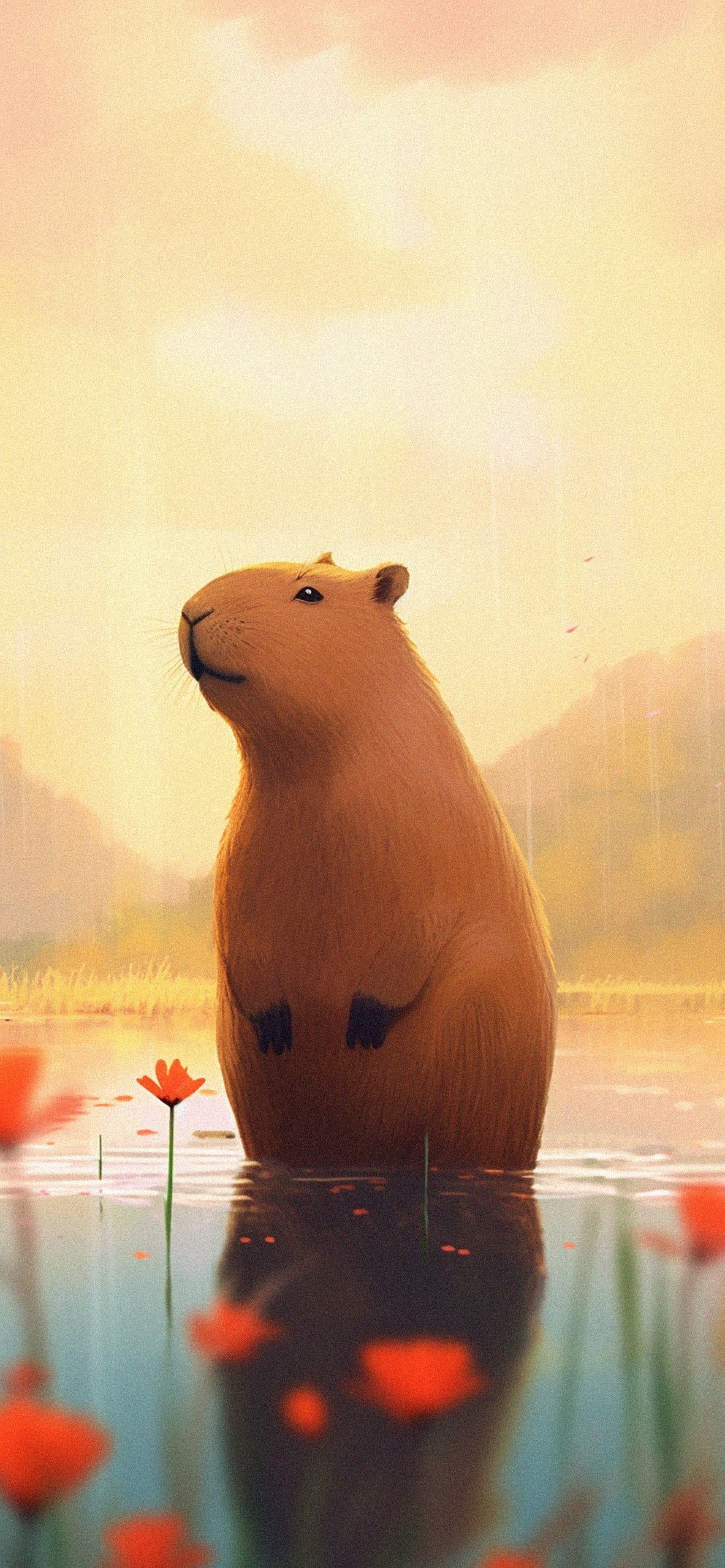 1190x2560 3D wallpaper iphone, Capybara, Wallpaper, Phone