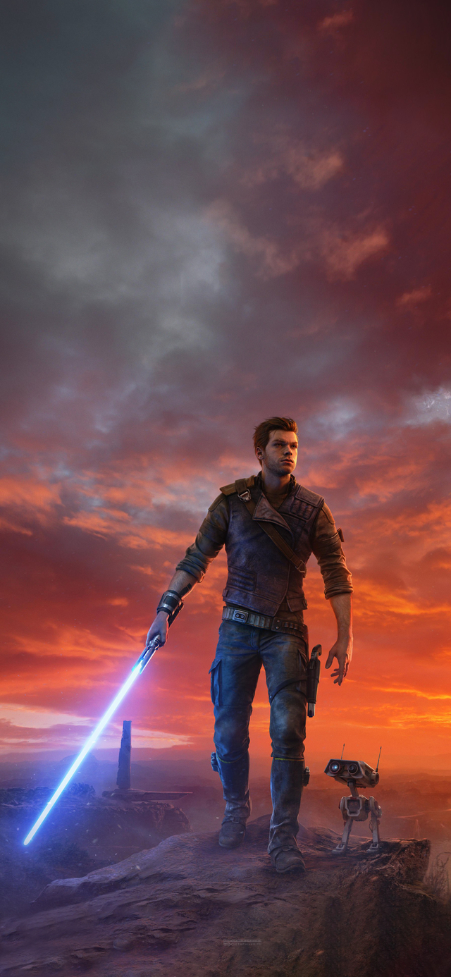 640x1390 i made desktop & mobile wallpaper versions of the Star Wars Jedi: Survivor poster (download link in the comments, enjoy!), Phone