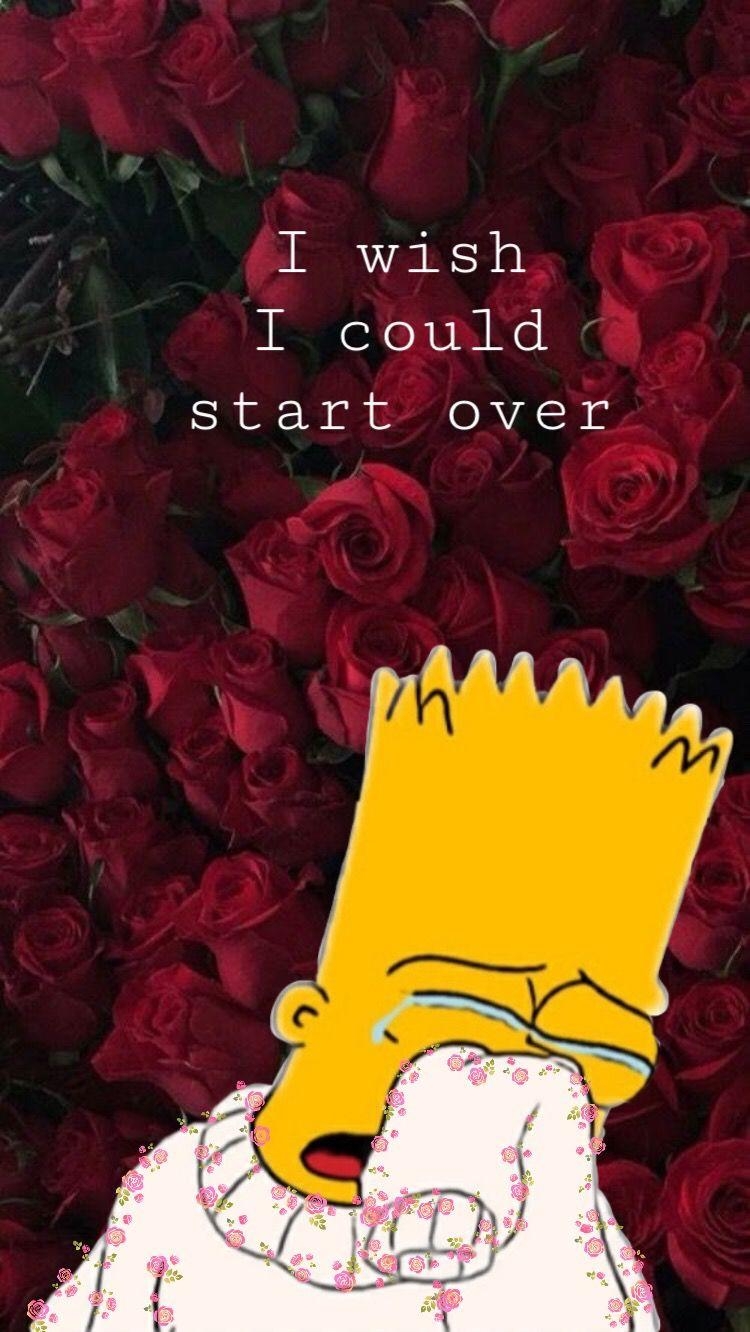 750x1340 aesthetic wallpaper bart simpson. Heartbreak wallpaper, Simpson, Phone