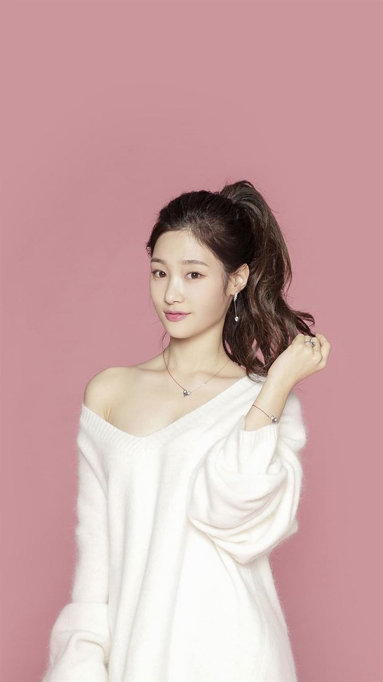 750x1340 Pink Ioi Chaeyeon Cute Kpop Asian iPhone 8 Wallpaper Free Download, Phone