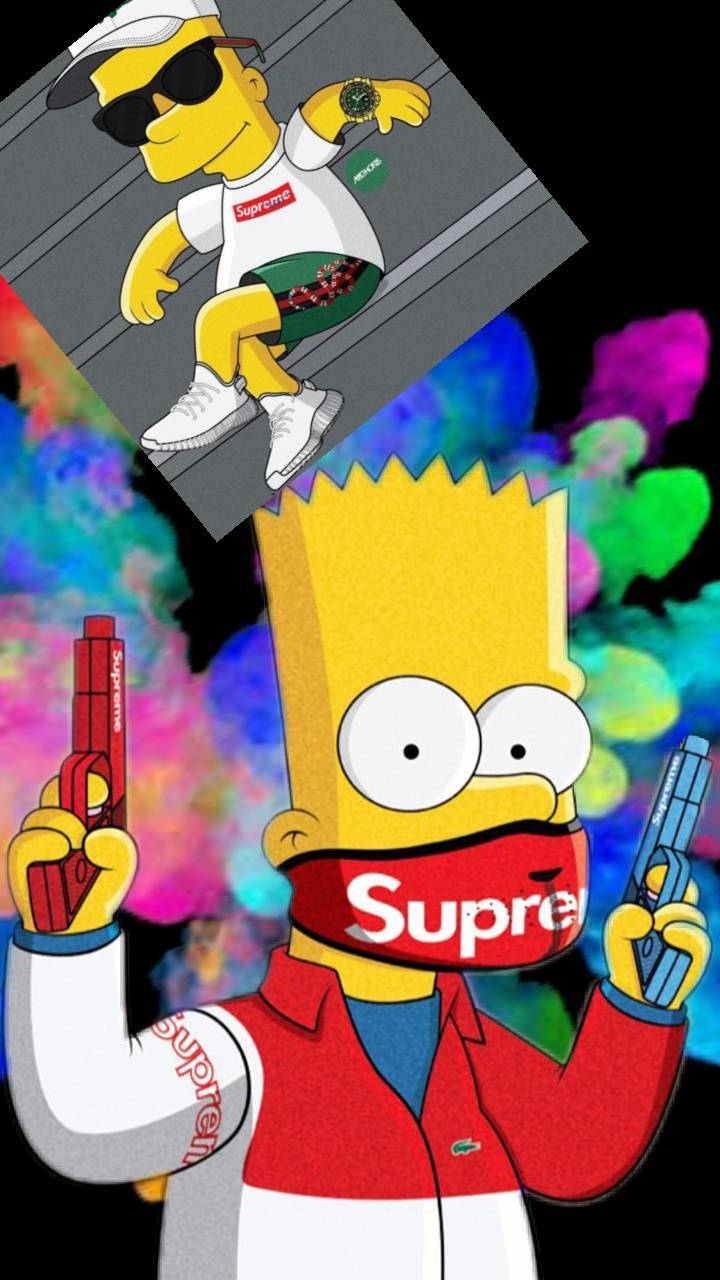 720x1280 Supreme And Bape Cartoon Wallpaper, Phone