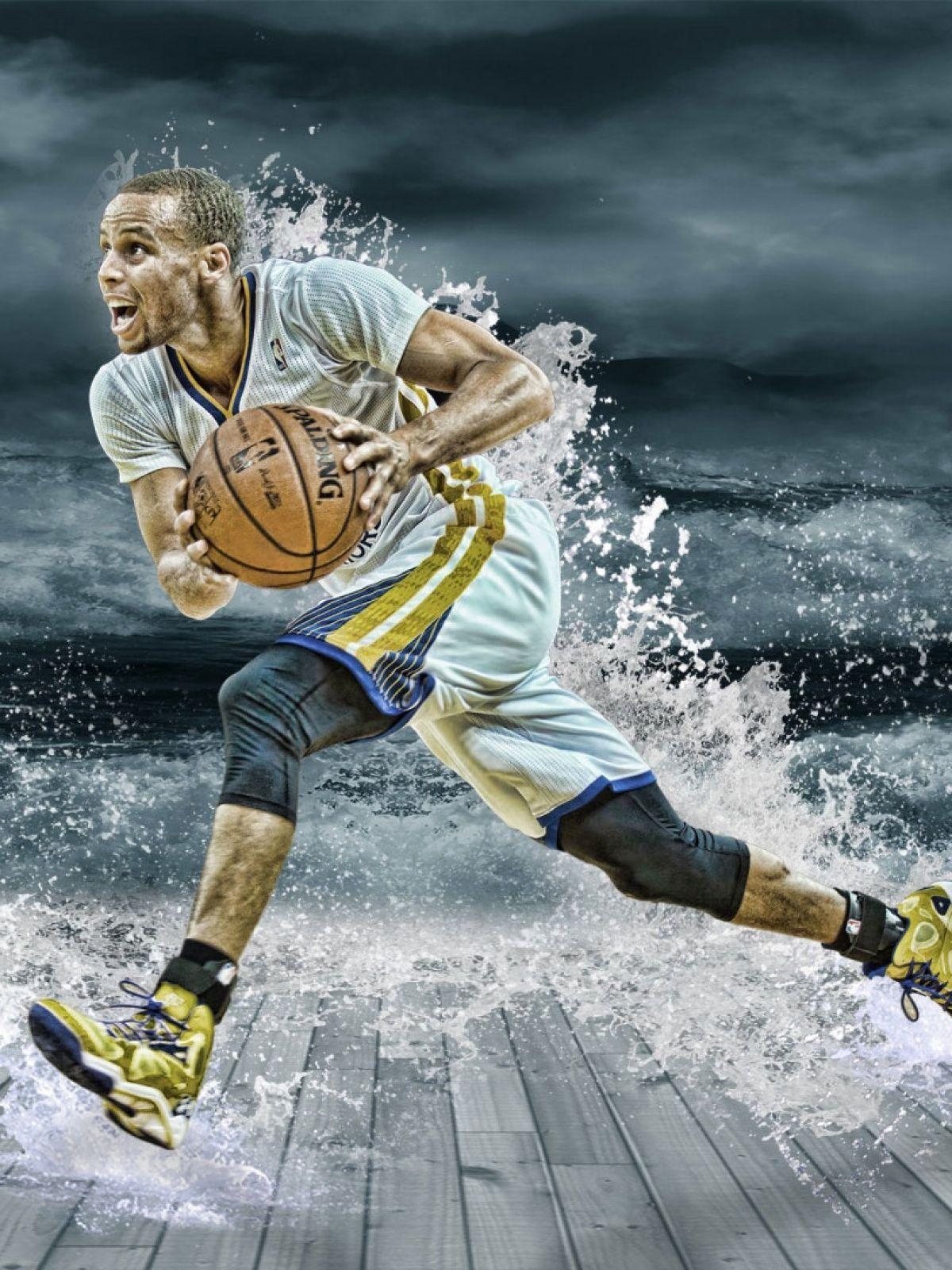 1200x1600 Stephen Curry Splash Mobile Wallpaper, Phone