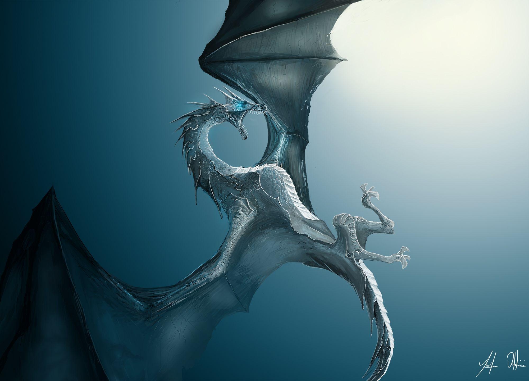 2000x1440 HD Ice Dragon Wallpaper. wallpaper.wiki, Desktop