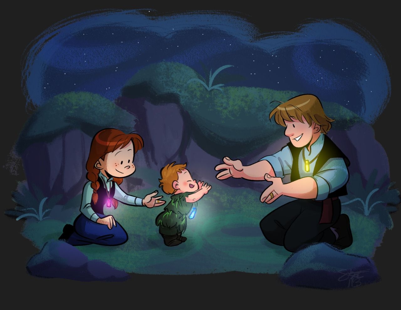 1280x990 Anna, Kristoff and their baby Anna Fan Art, Desktop