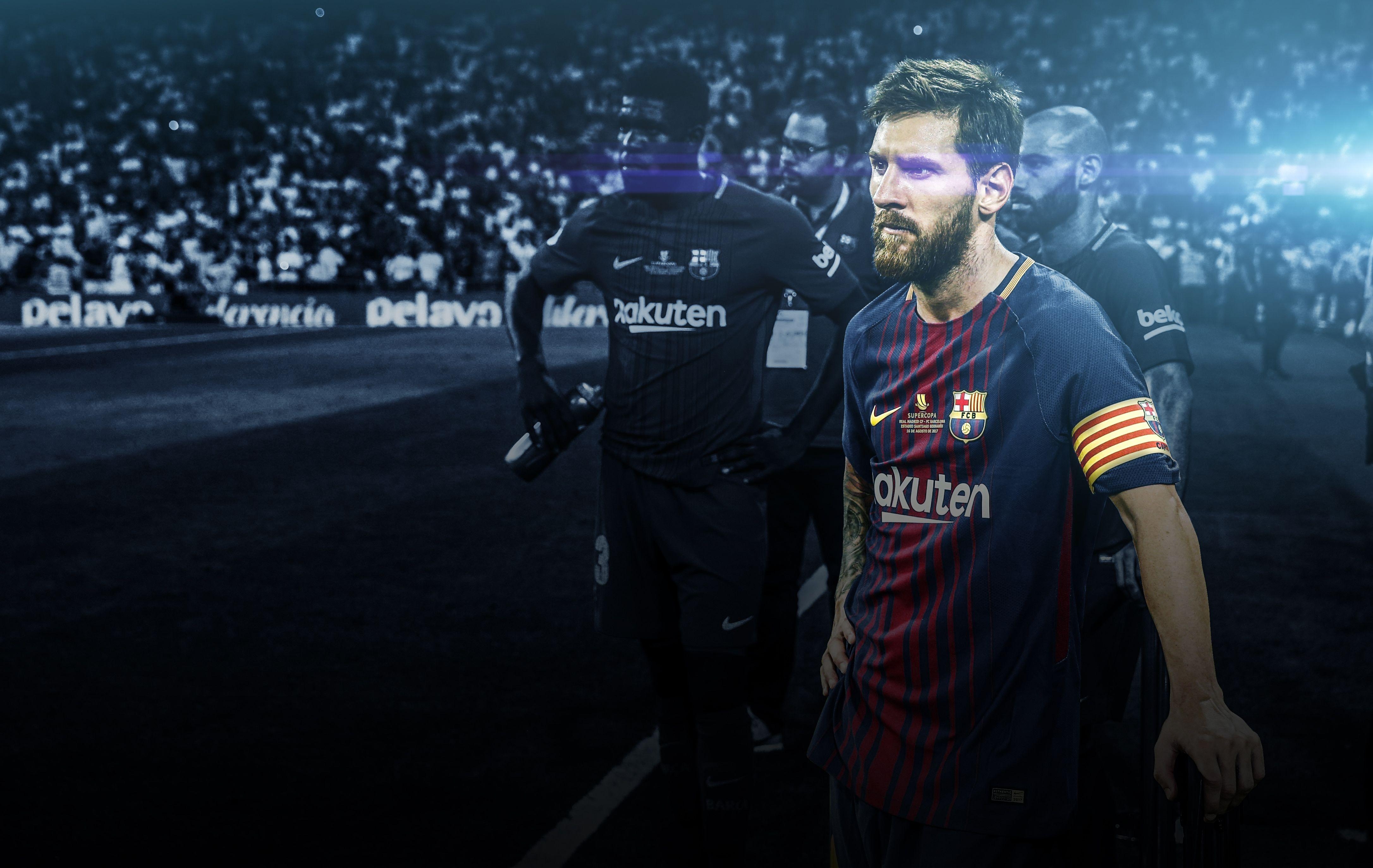 4350x2750 Wallpaper Lionel Messi, FC Barcelona, FCB, 4K, Sports, Desktop