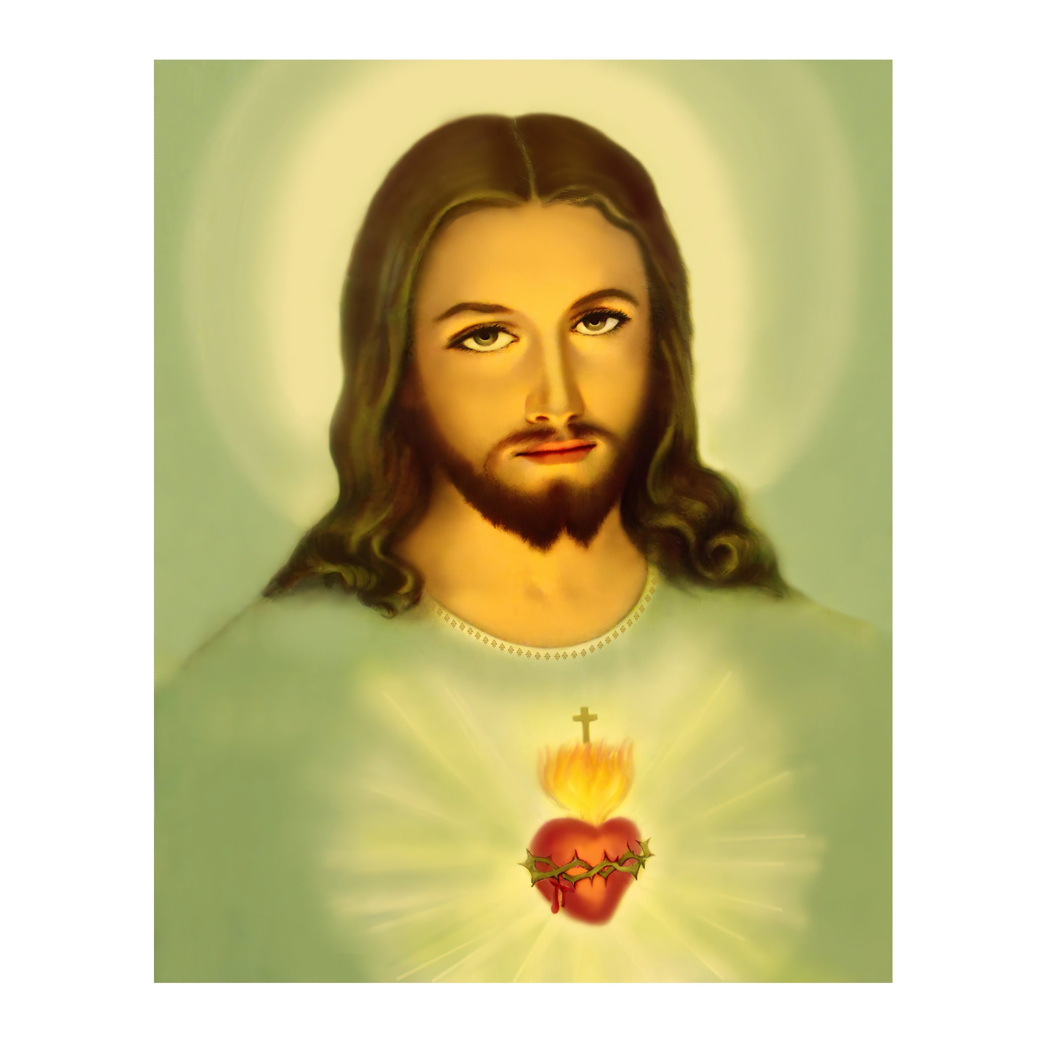 2100x2100 DIGITAL DIY Poster 8x10 Sacred Heart of Jesus Catholic, Phone