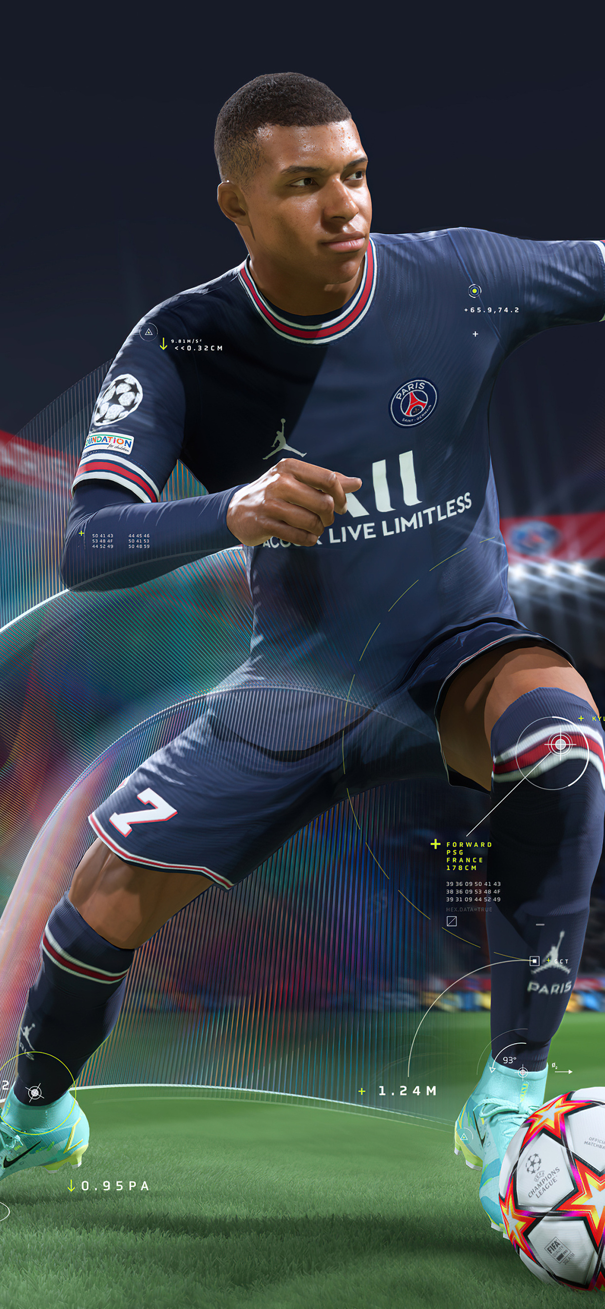 1250x2690 Kylian Mbappe In Fifa 2022 iPhone XS MAX HD 4k Wallpaper, Image, Background, Photo and Picture, Phone