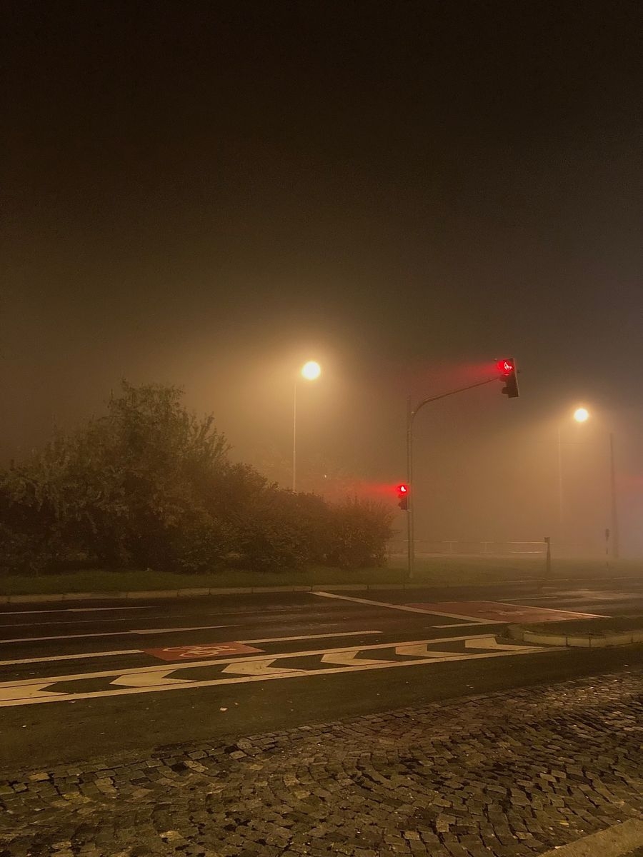 900x1200 traffics lights in fog aesthetic. Rainy day photography, Foggy weather, Traffic light, Phone