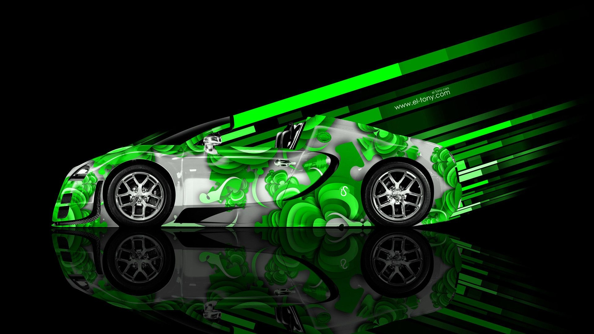 1920x1080 Green Bugatti Veyron Wallpaper Veyron Neon Blue, Desktop