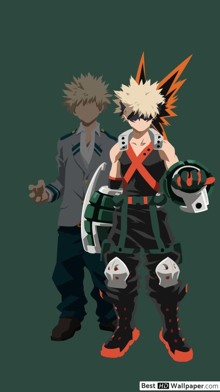 750x1340 My Hero Academia Bakugo (Minimalist) HD wallpaper download, Phone