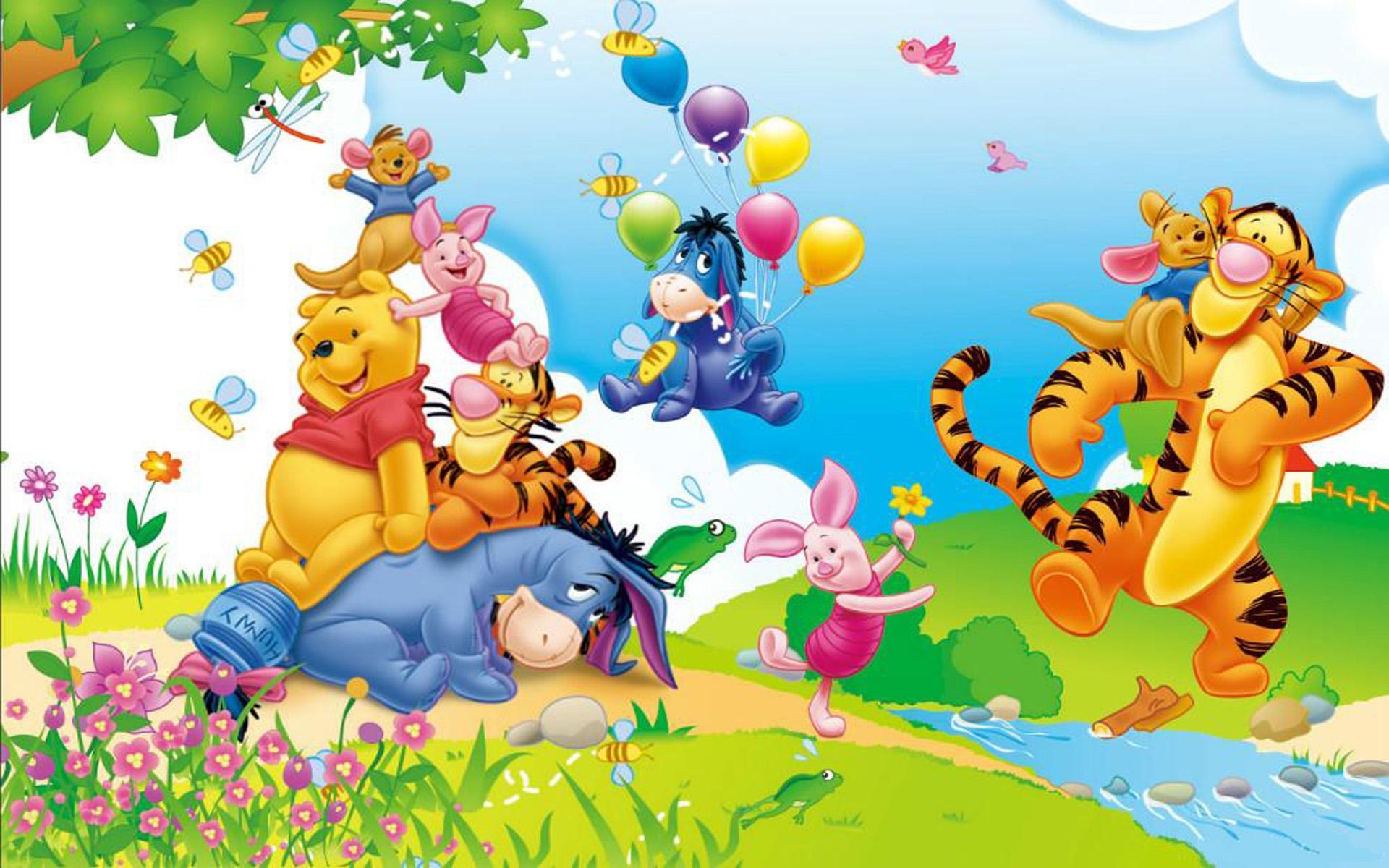 1920x1200 Winnie The Pooh Eeyore Piglet Tigger And Kanga Cartoon Pics, Desktop