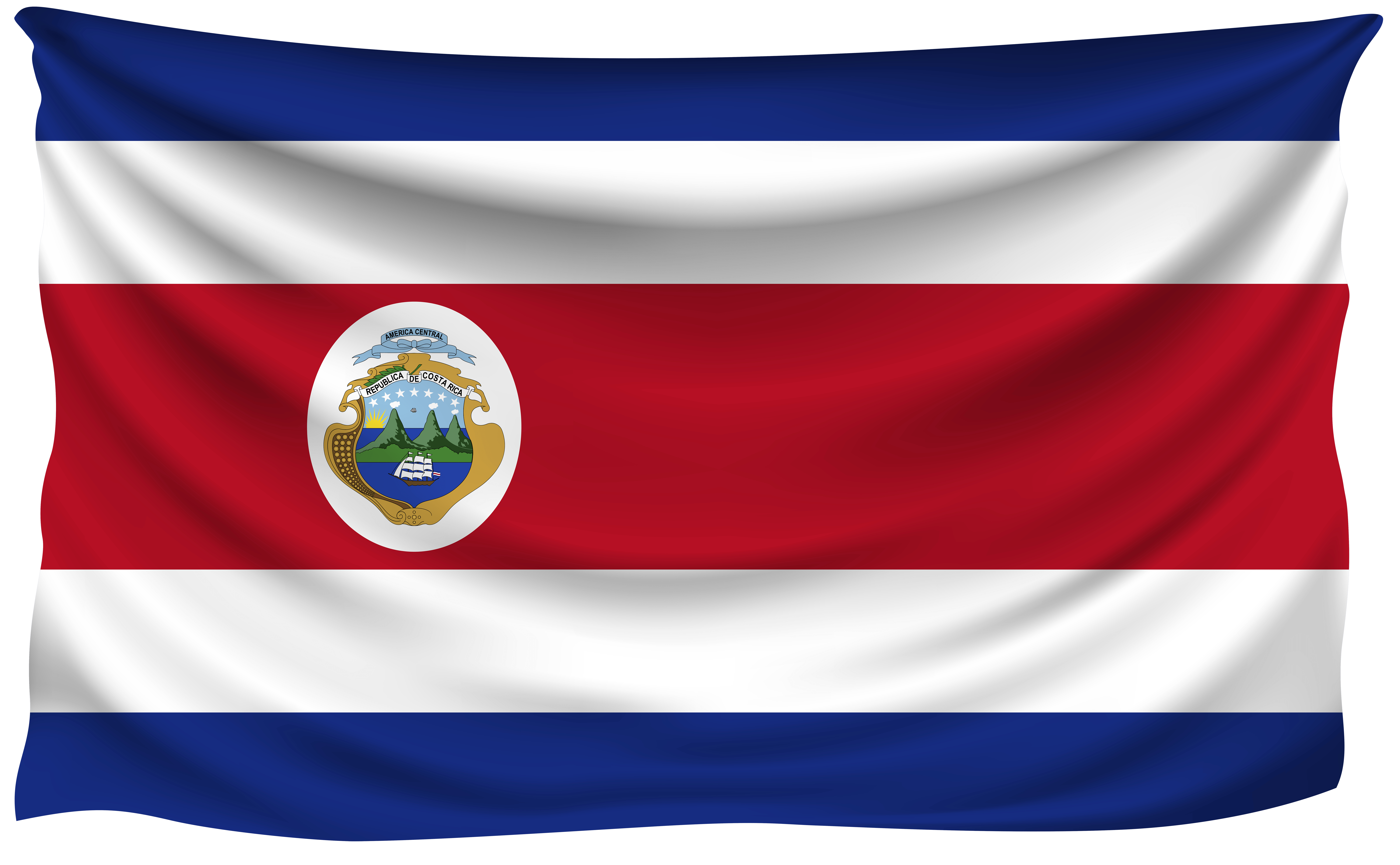 8000x4950 Costa Rica Wrinkled Flag Quality, Desktop