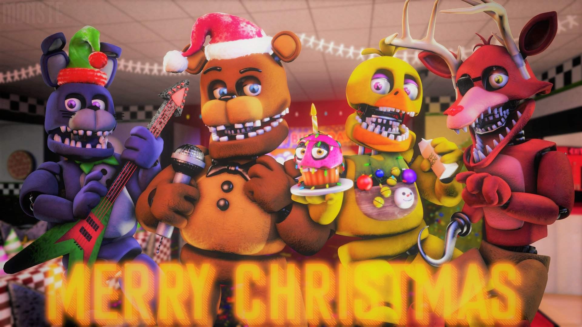 1920x1080 Merry Christmas! (SFM). Five Nights At Freddy's Amino, Desktop